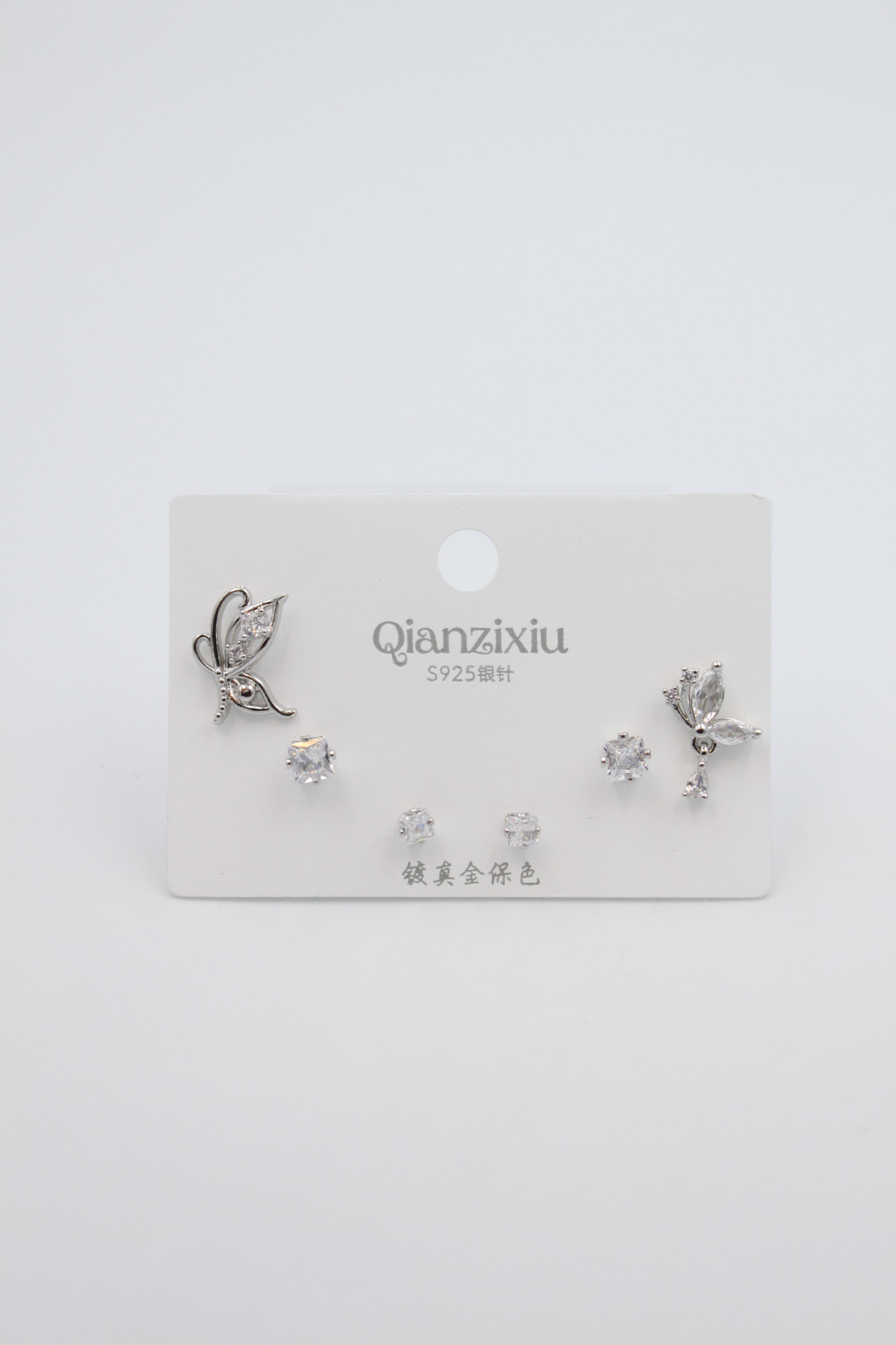 Çoklu Set Küpe - Gümüş