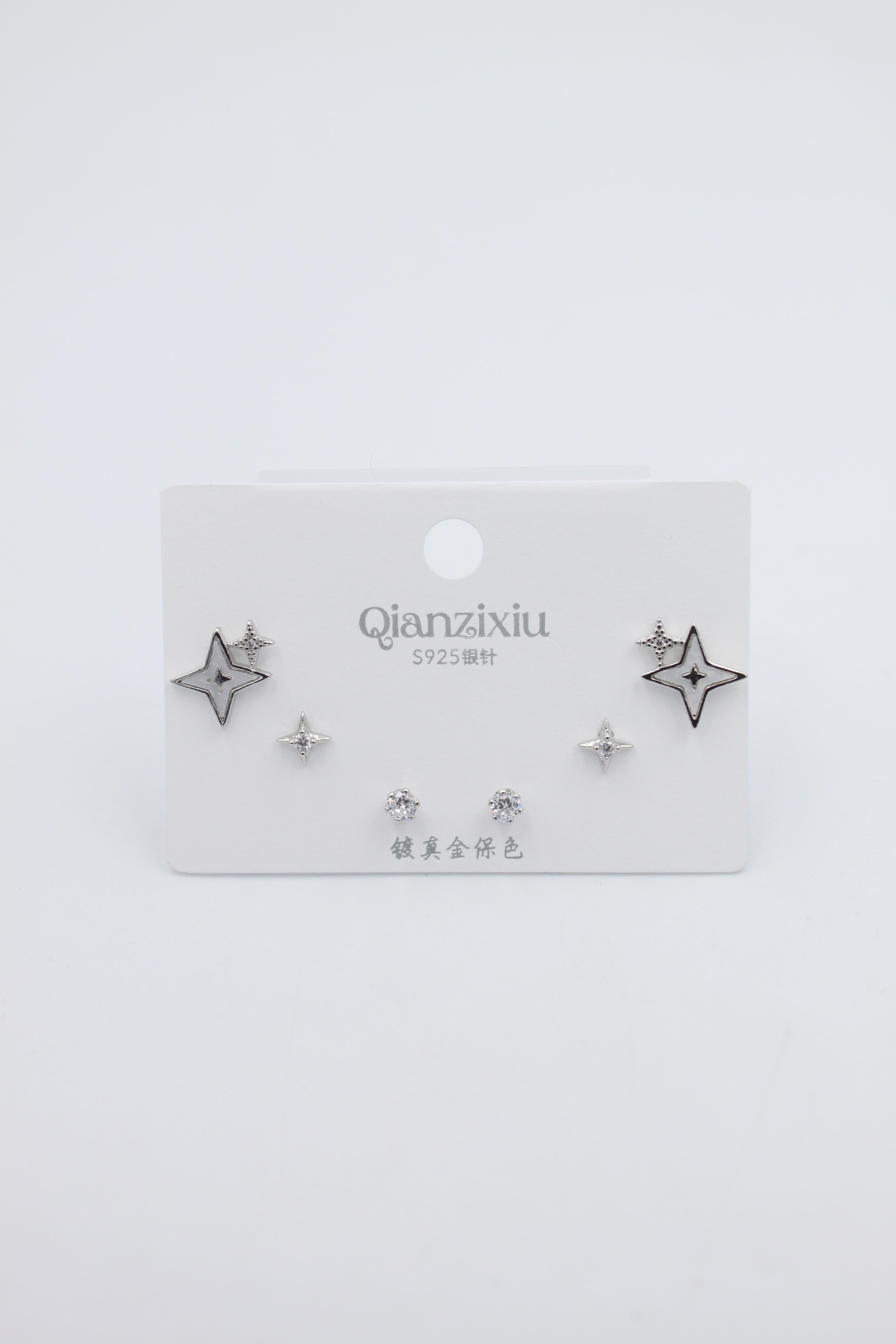 Çoklu Set Küpe - Gümüş