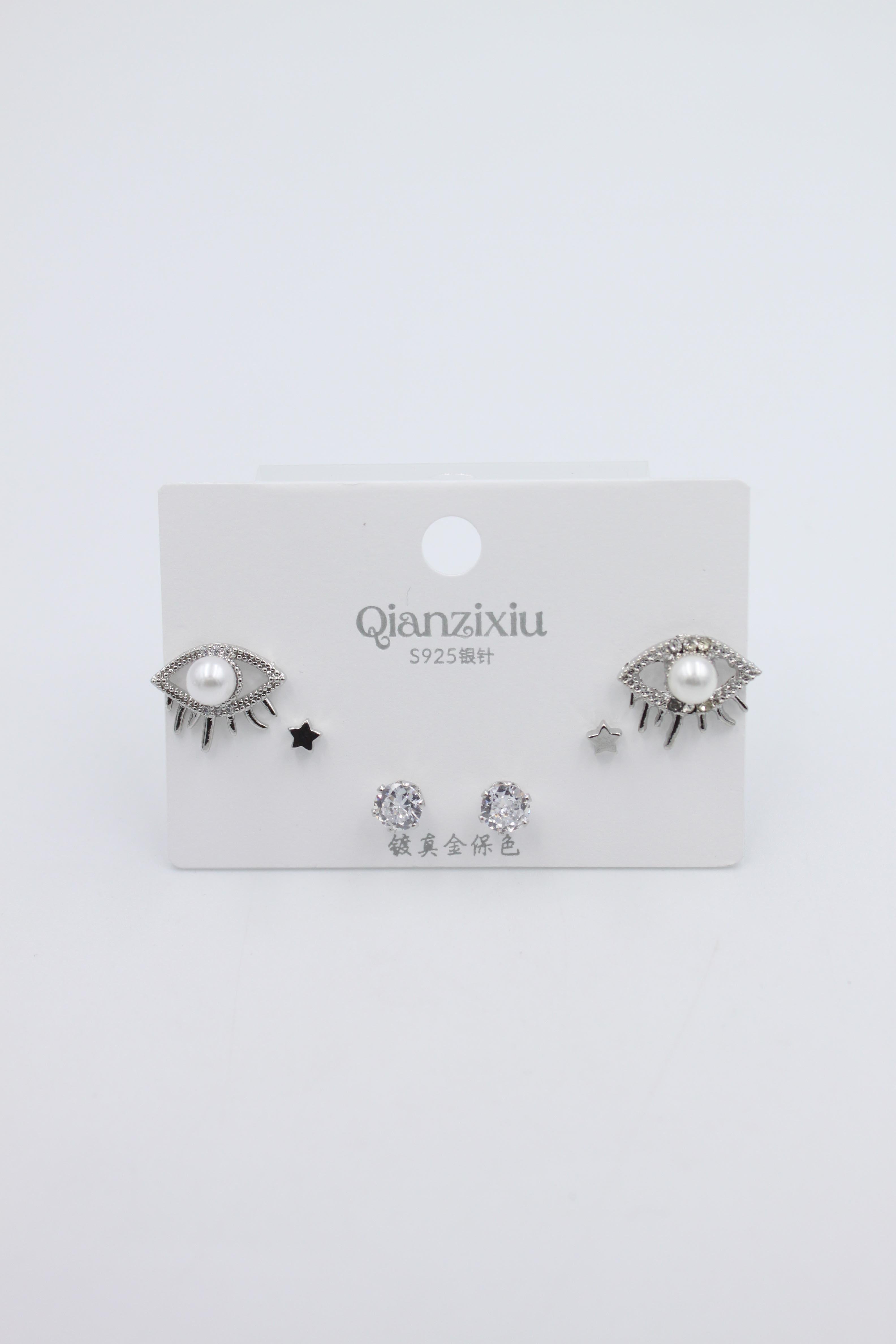 Çoklu Set Küpe - Gümüş