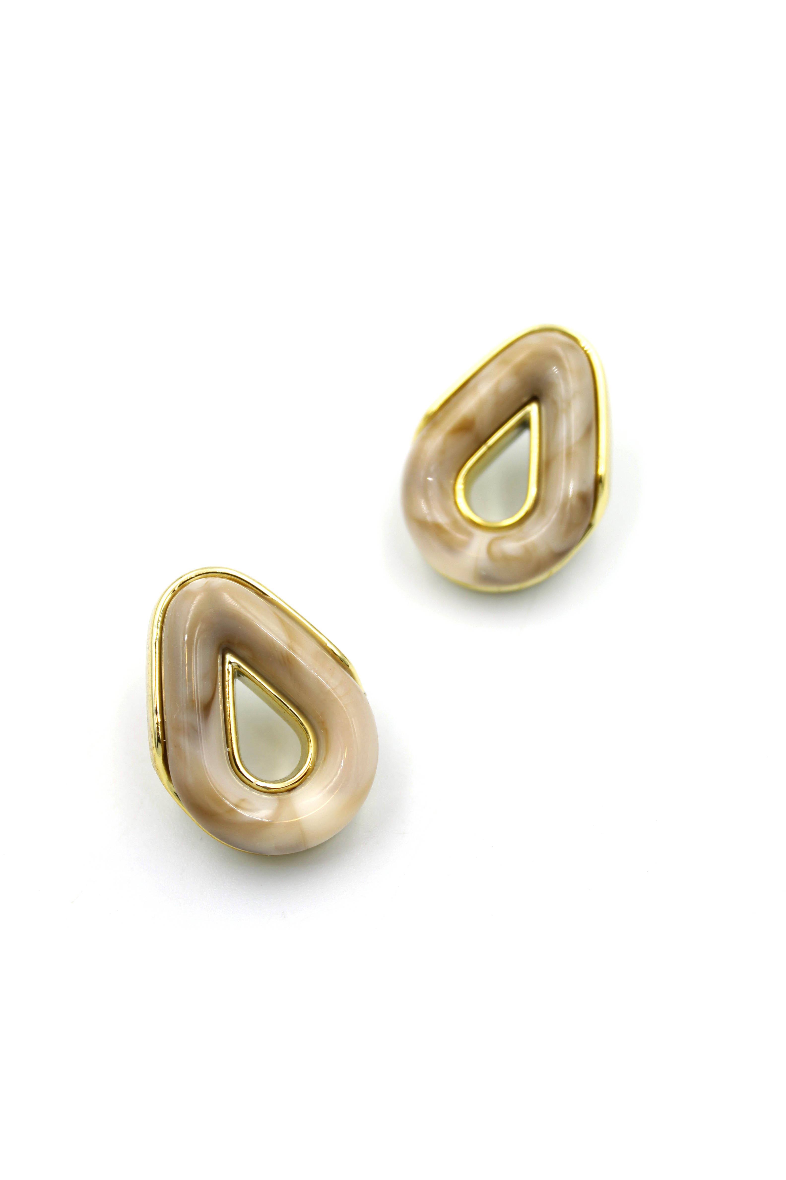 Damla Küpe - Krem
