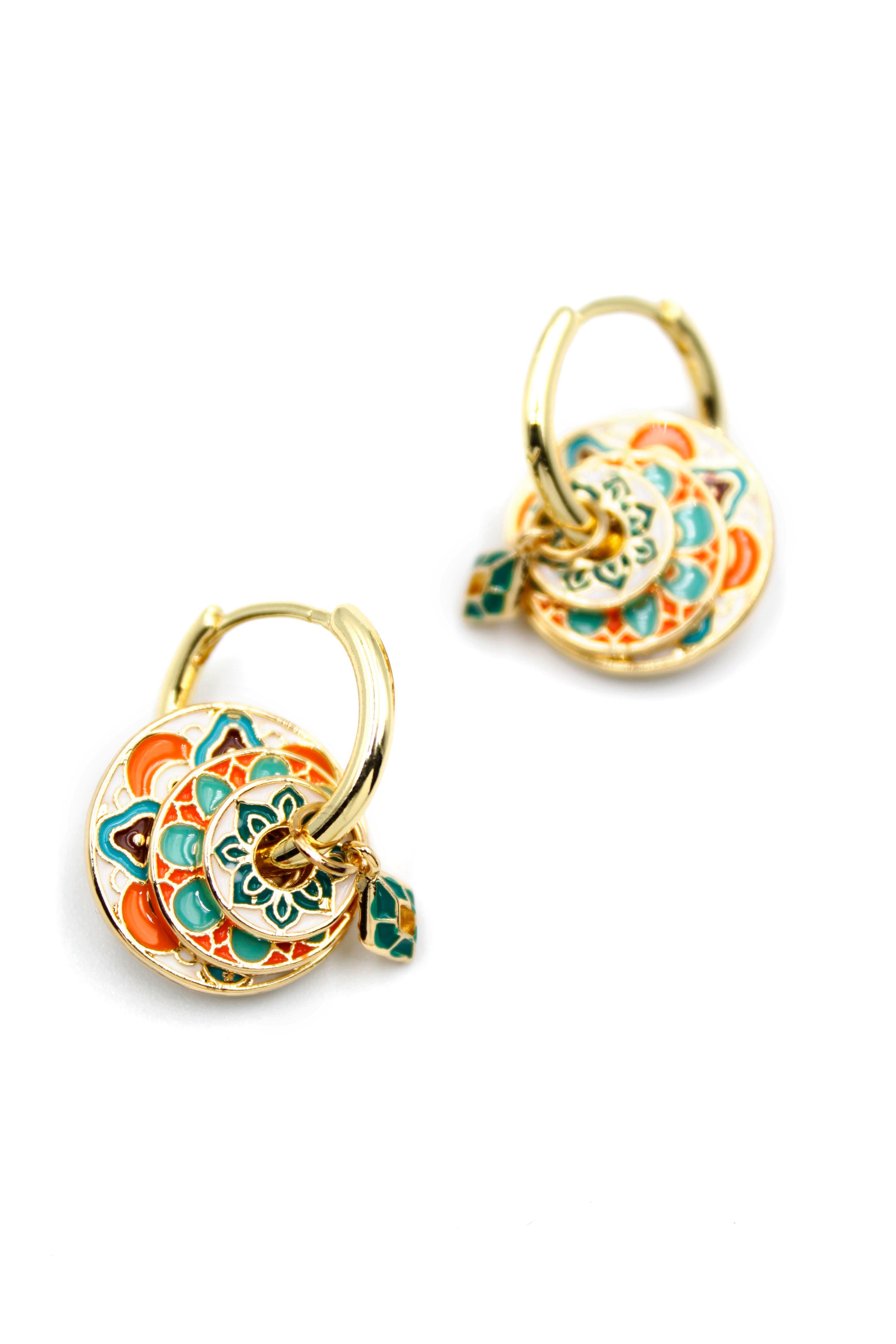 Etnik Charm Küpe - Altın