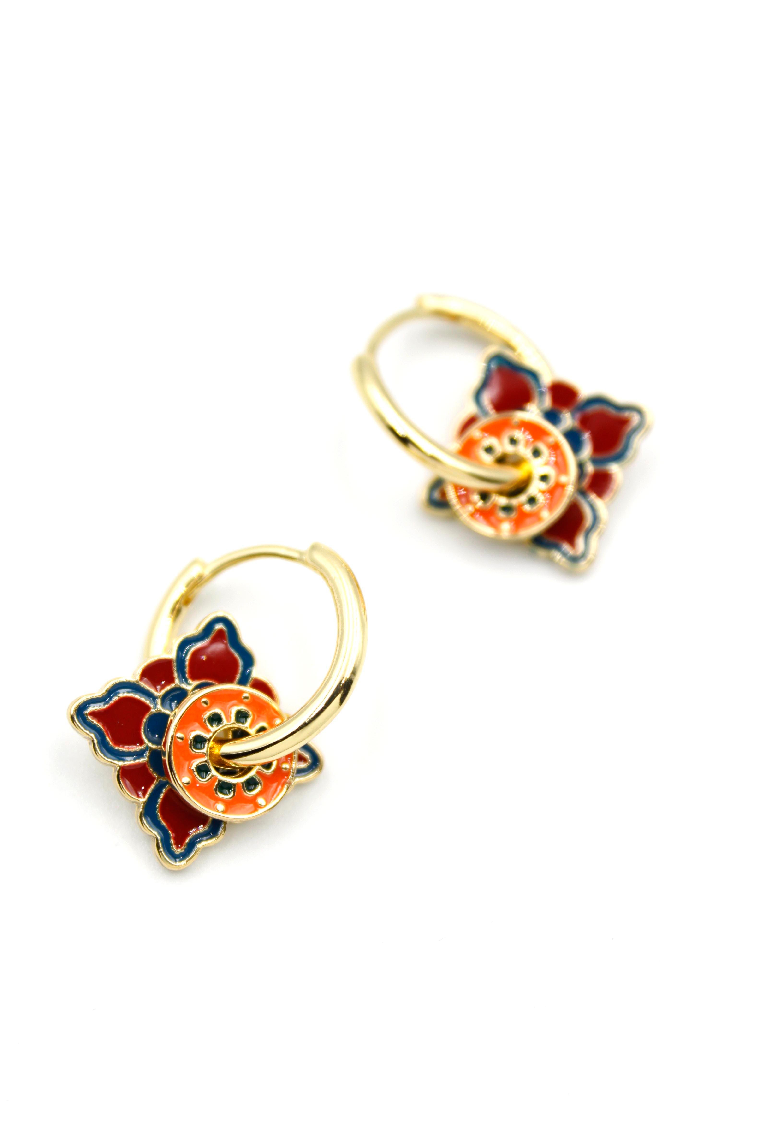 Etnik Charm Küpe - Altın