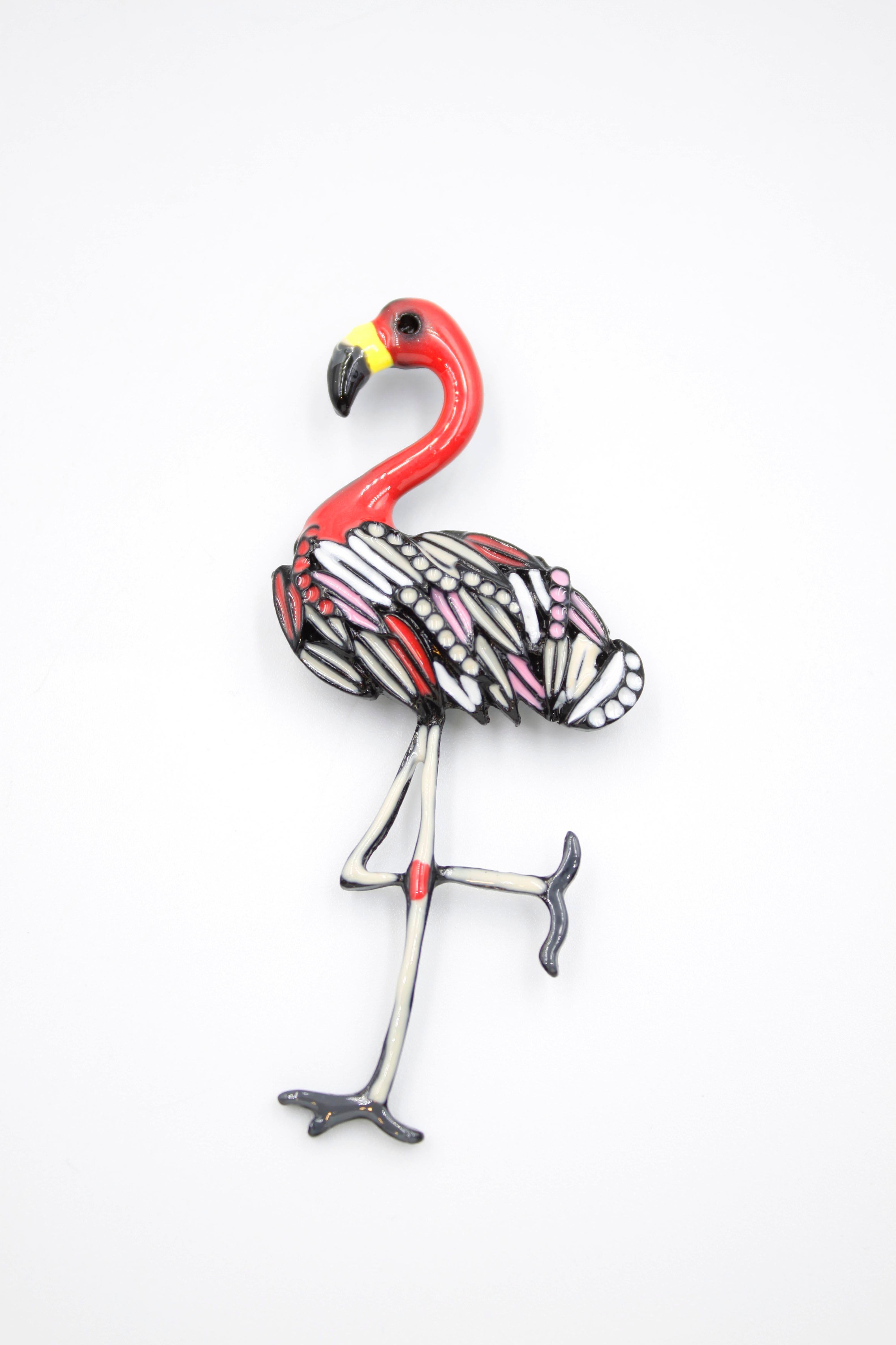 Flamingo Broş - Pembe