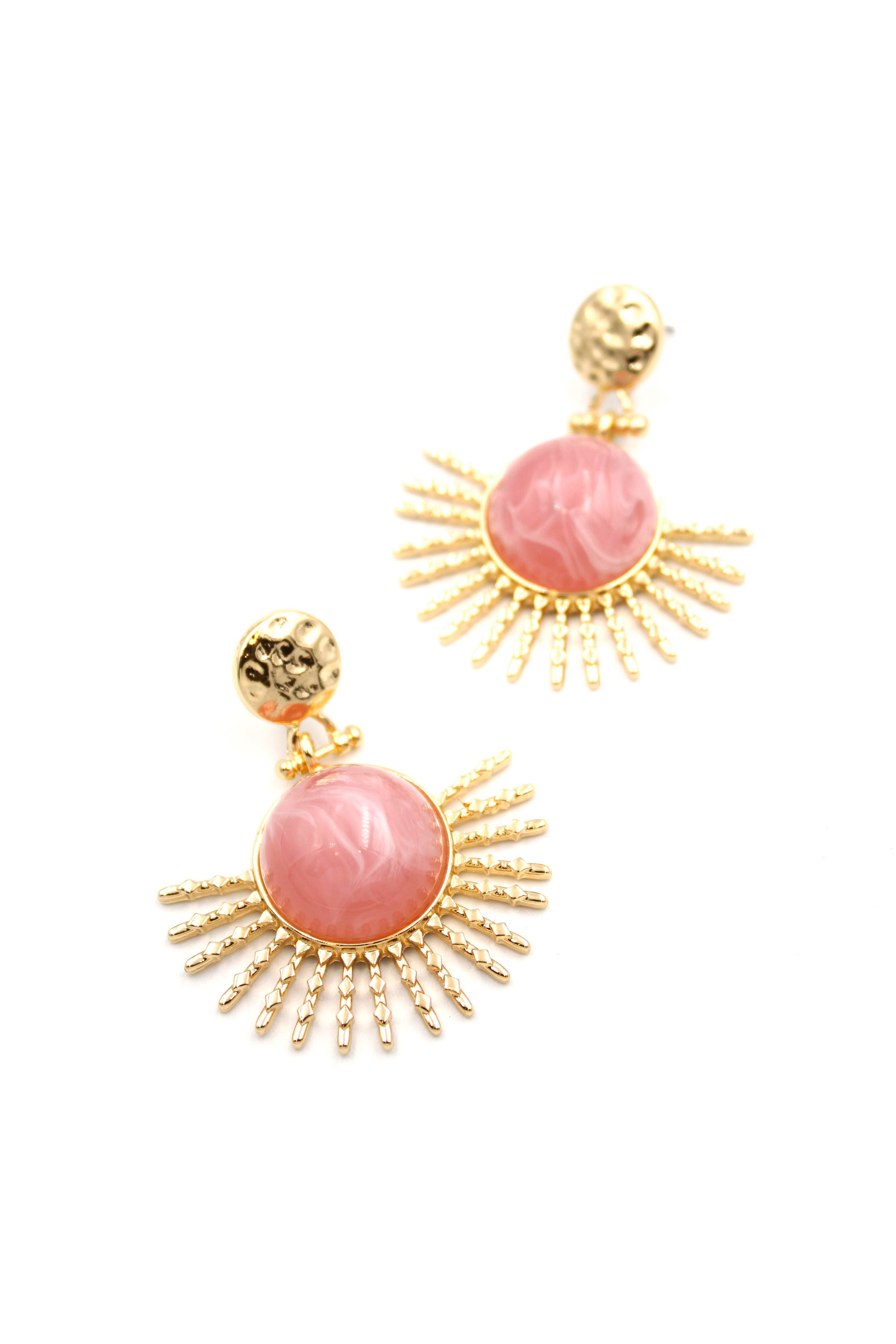 Güneş Küpe - Pembe