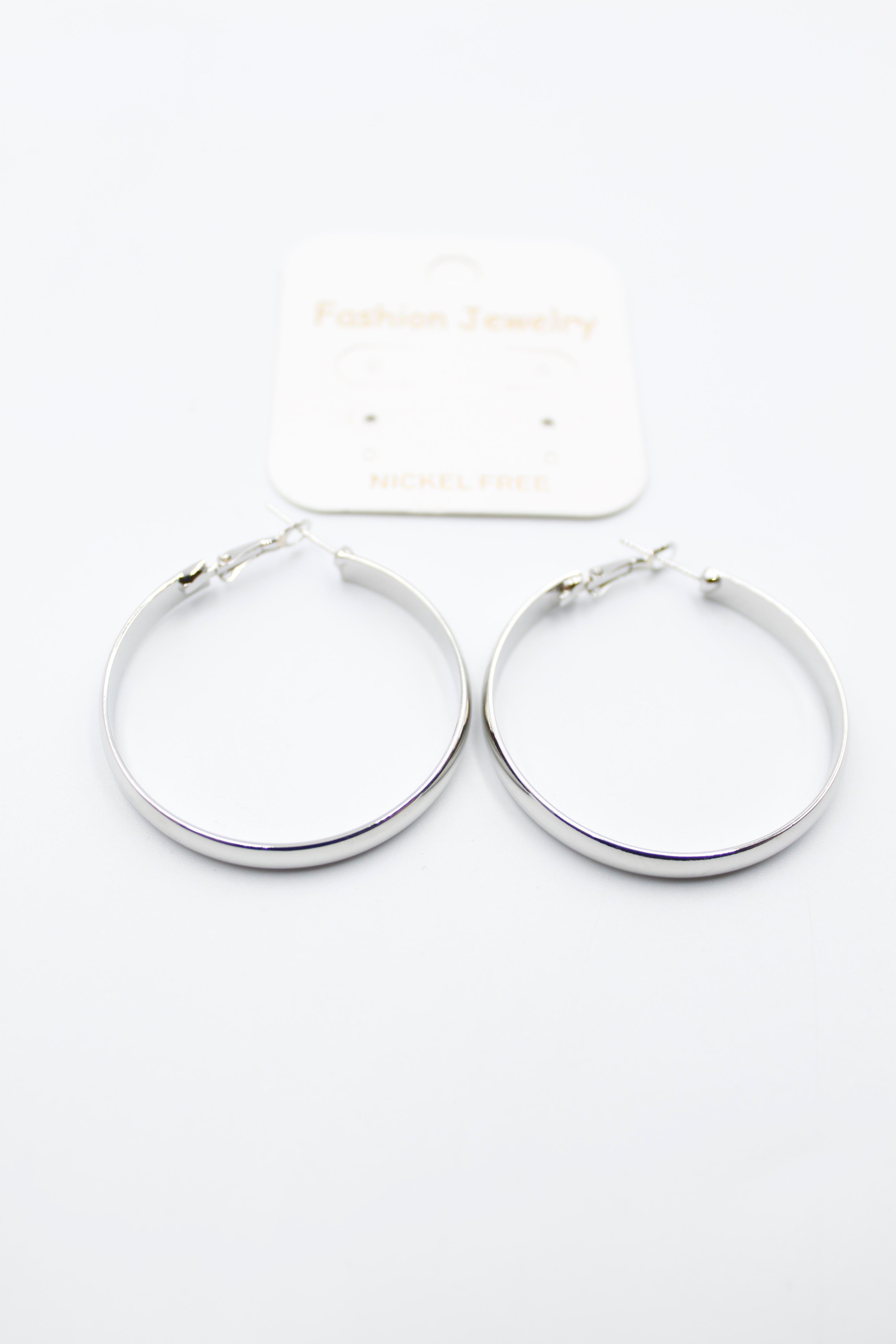 Halka Küpe 4 cm - Gümüş