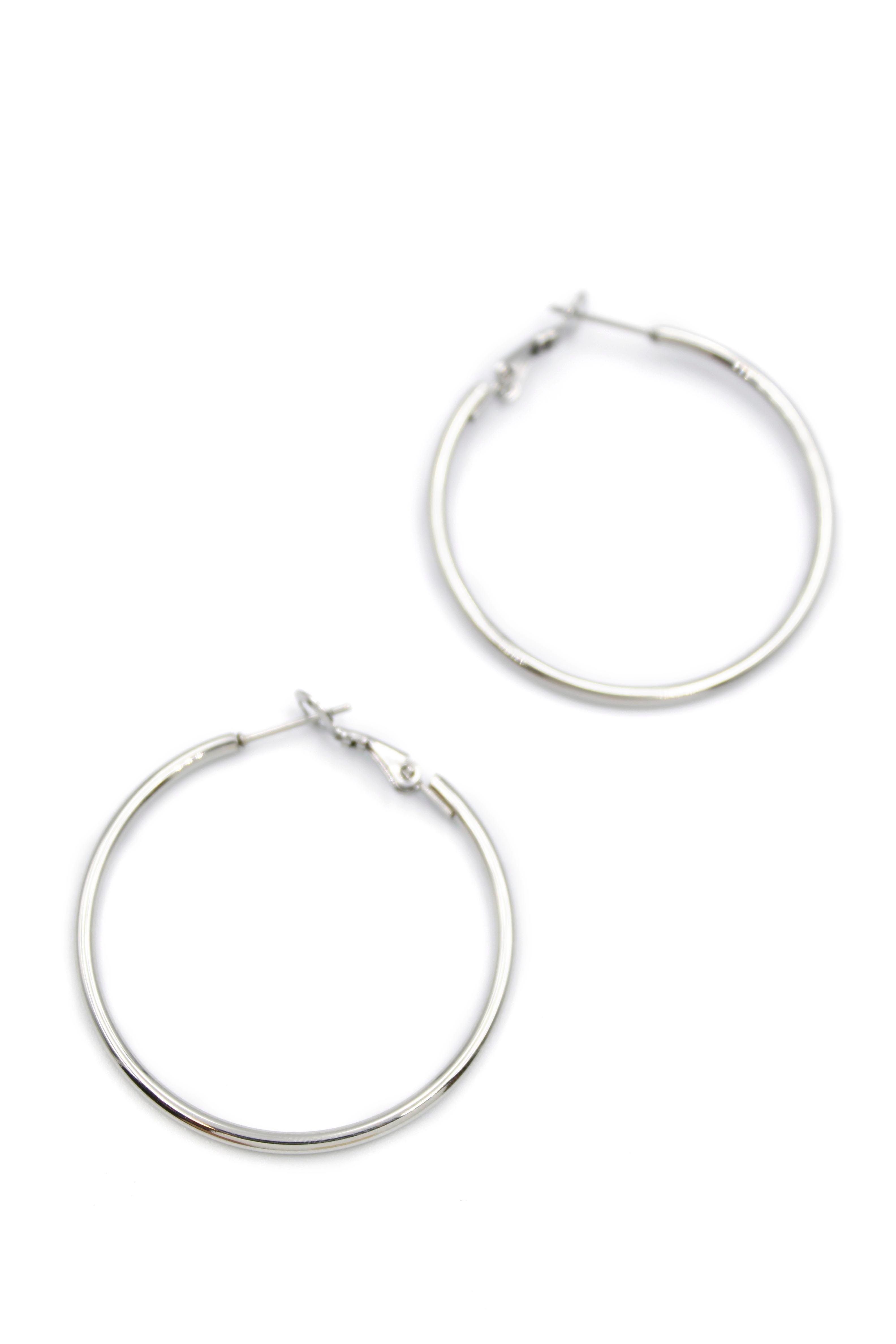 Halka Küpe 4 cm - Gümüş