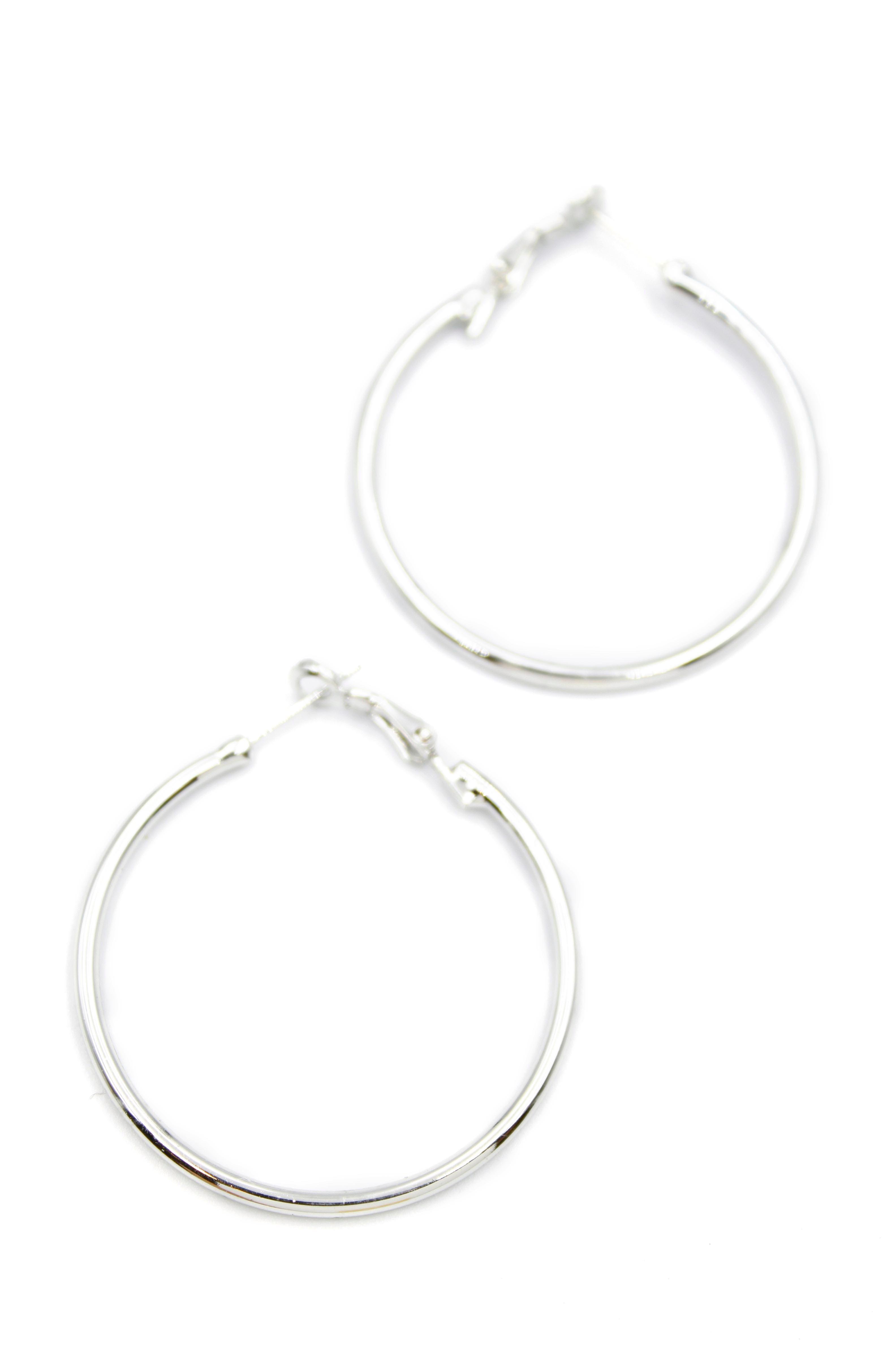 Halka Küpe 6 cm - Gümüş