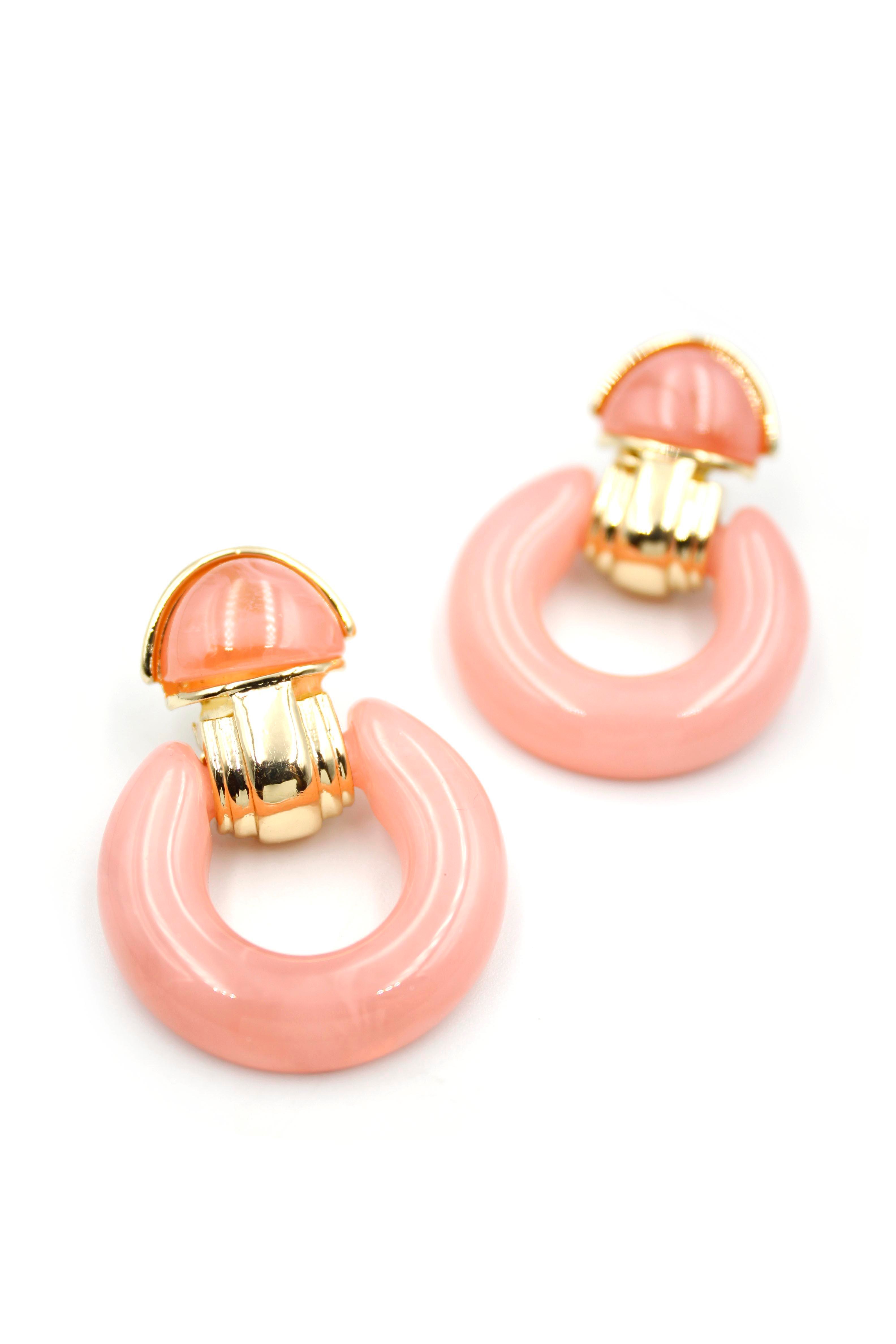 Halka Küpe - Pembe