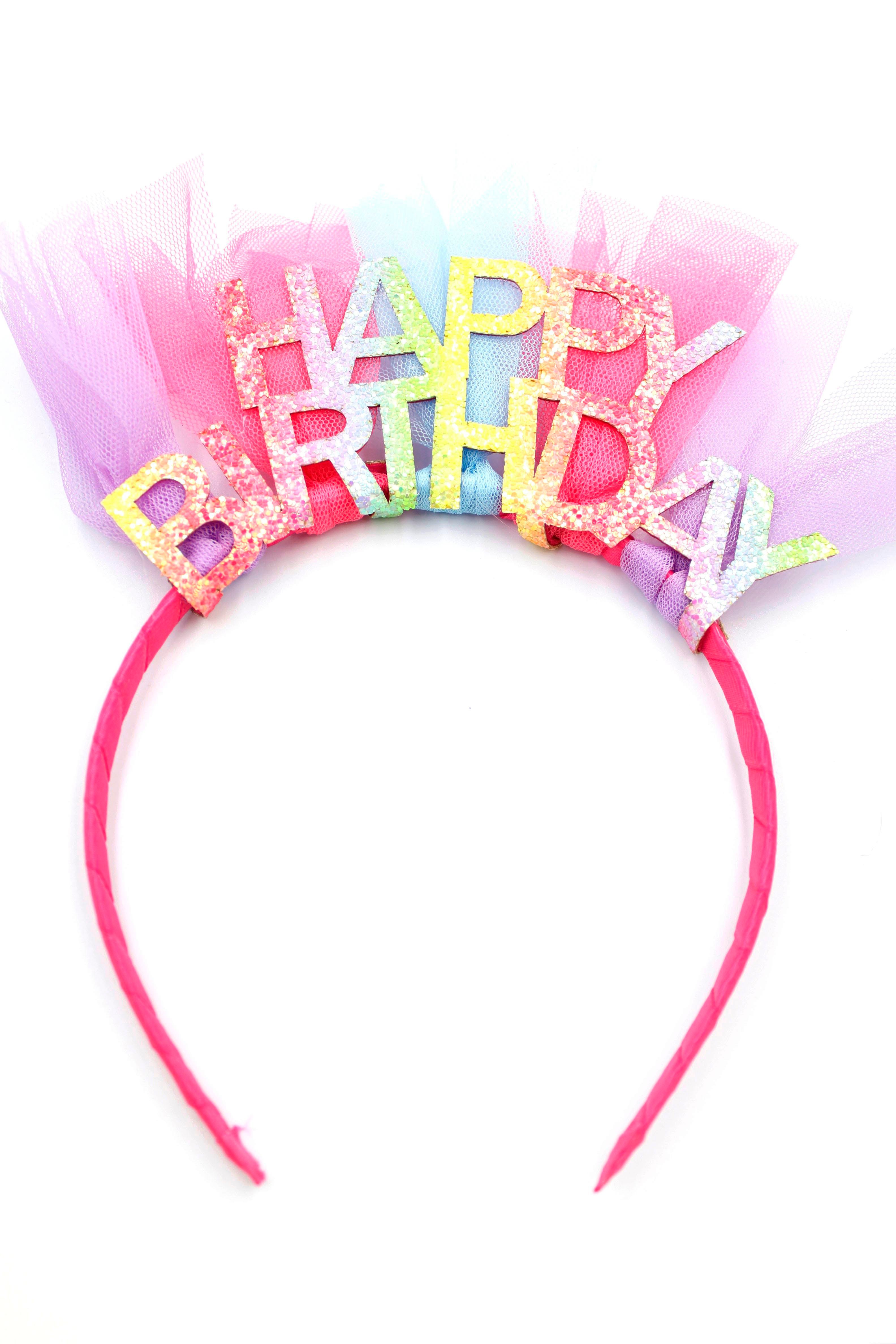 Happy Birthday Taç - Pembe