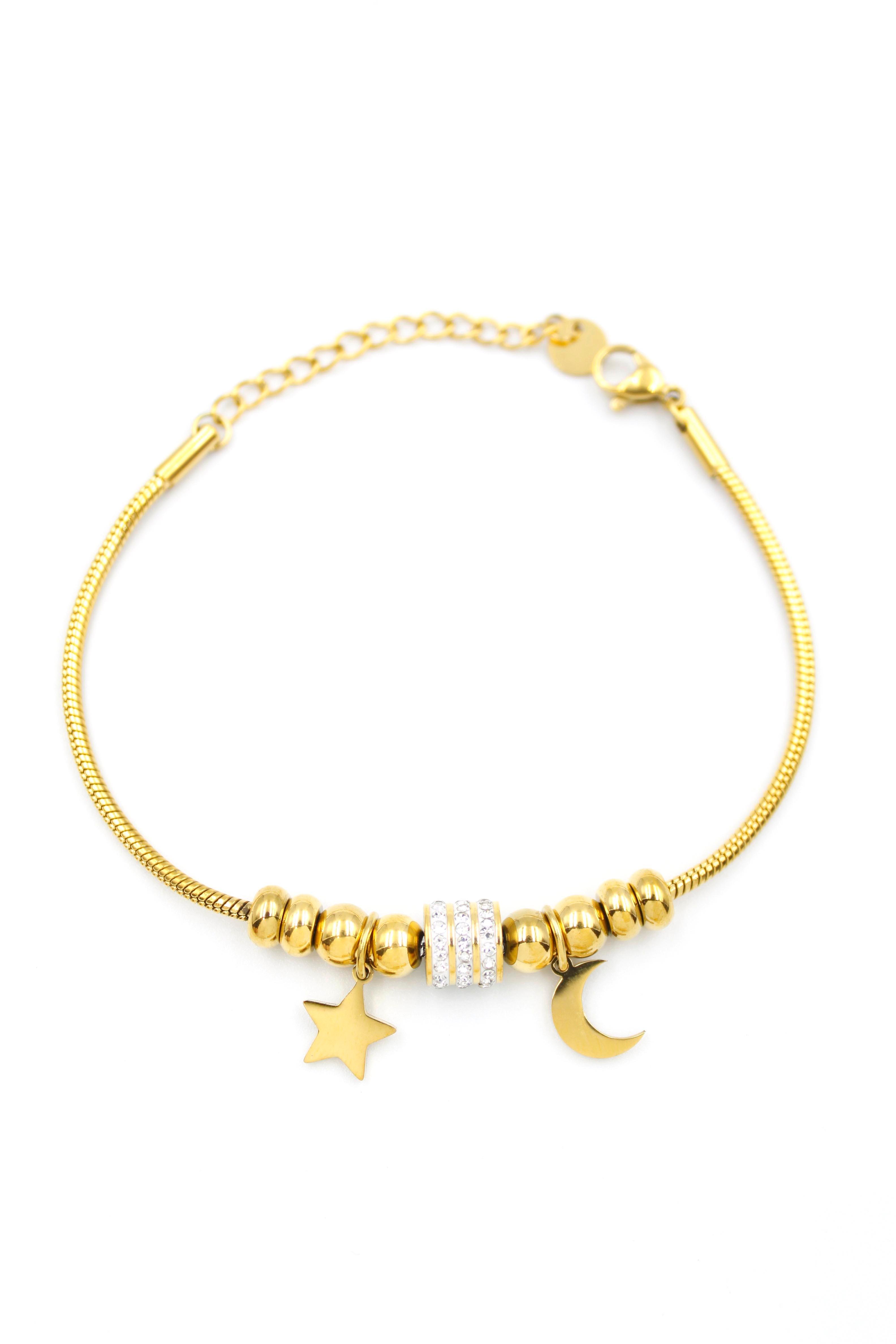 Hilal Charm Bileklik - Altın