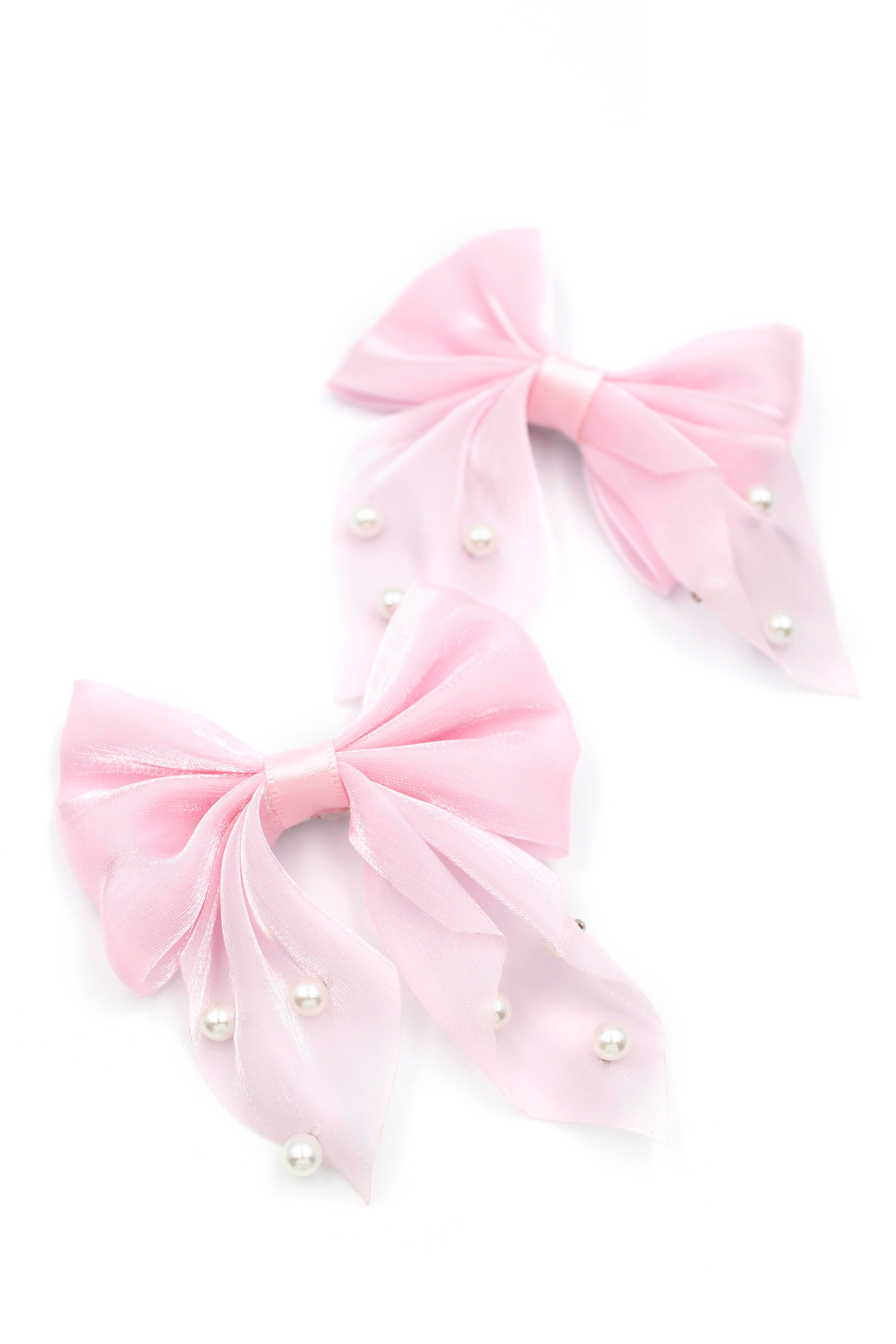 İkili İncili Fiyonk Toka - Pembe