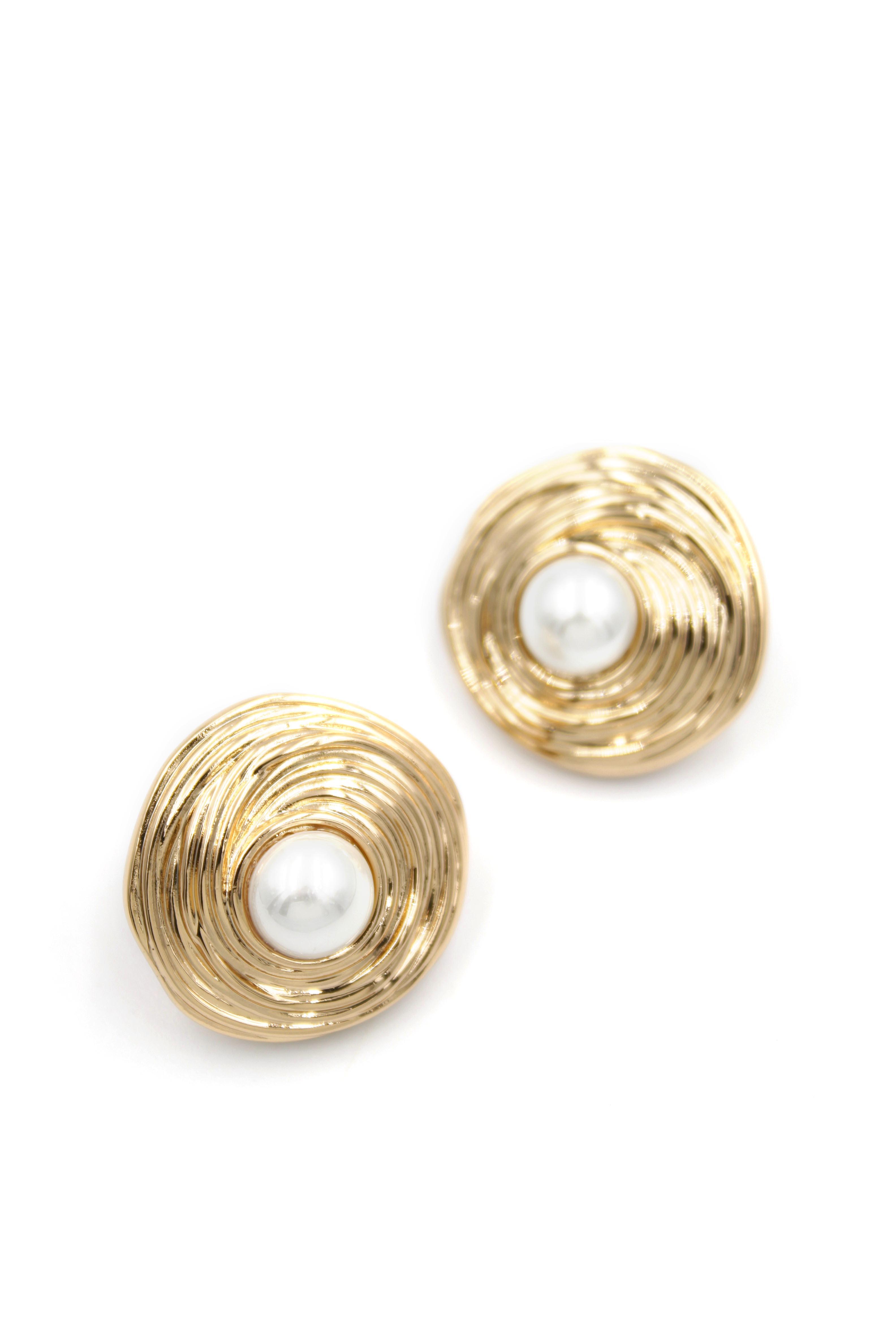 İncili Küpe - Altın