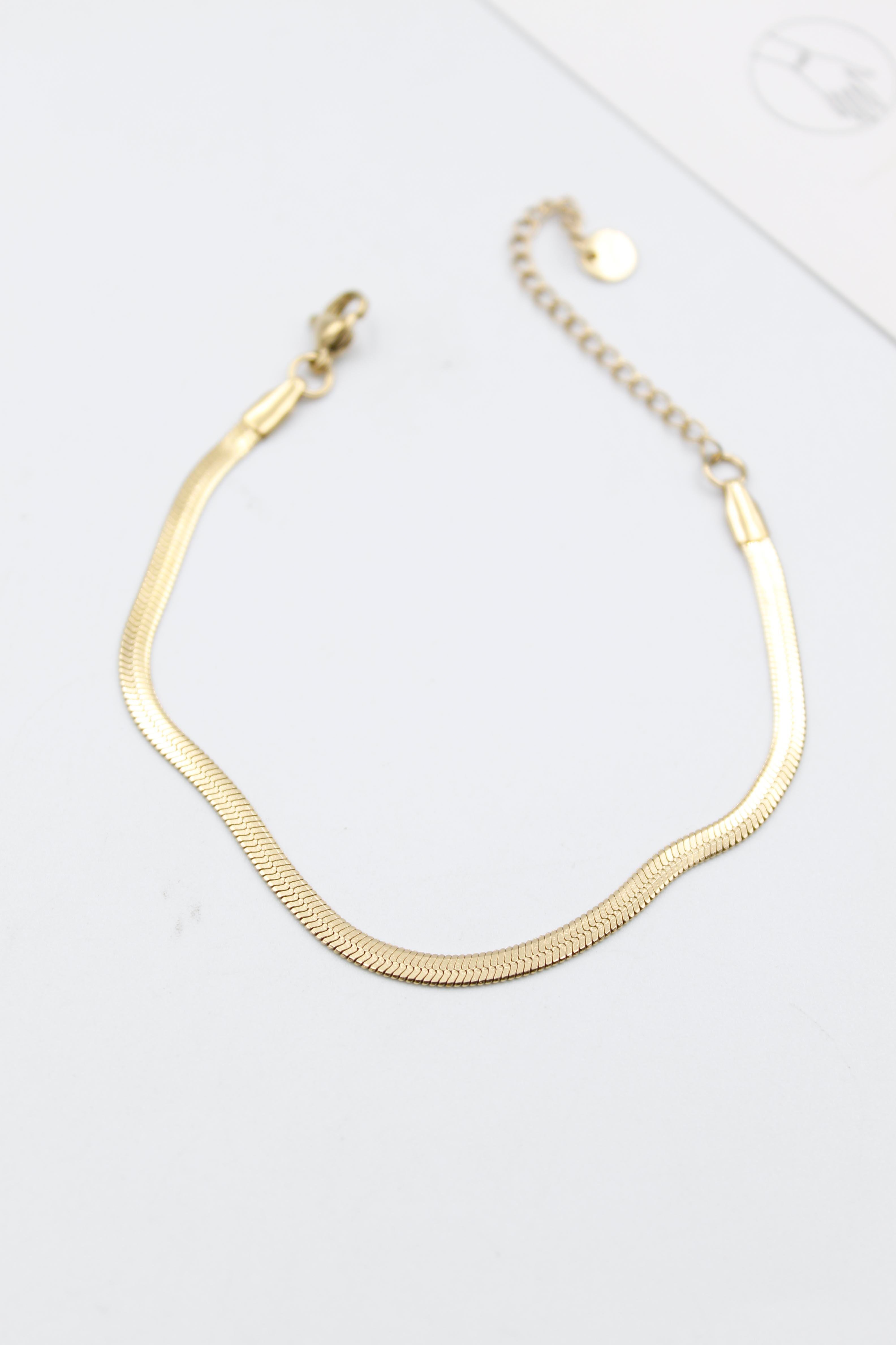 İtalyan Zincir Bileklik -3mm - Altın