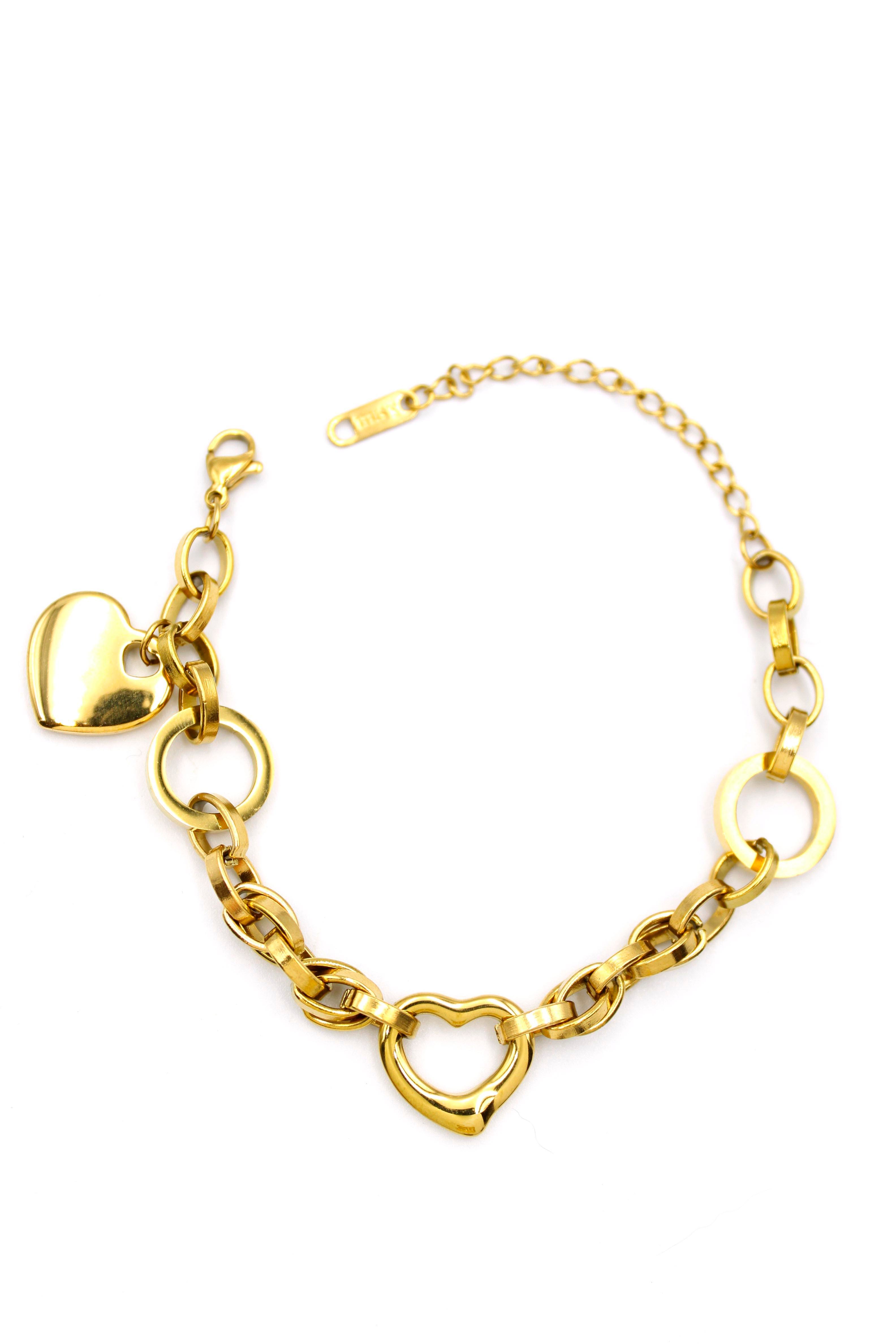 Kalp Bileklik - Altın