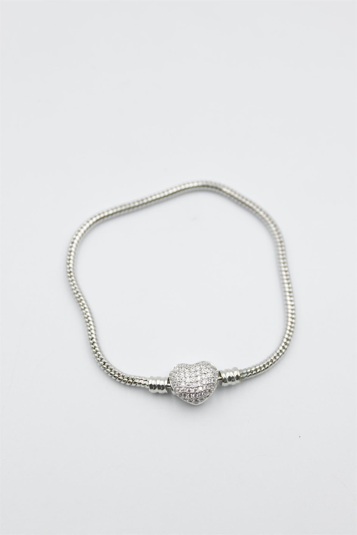 Kalp Charm Biileklik - Gümüş