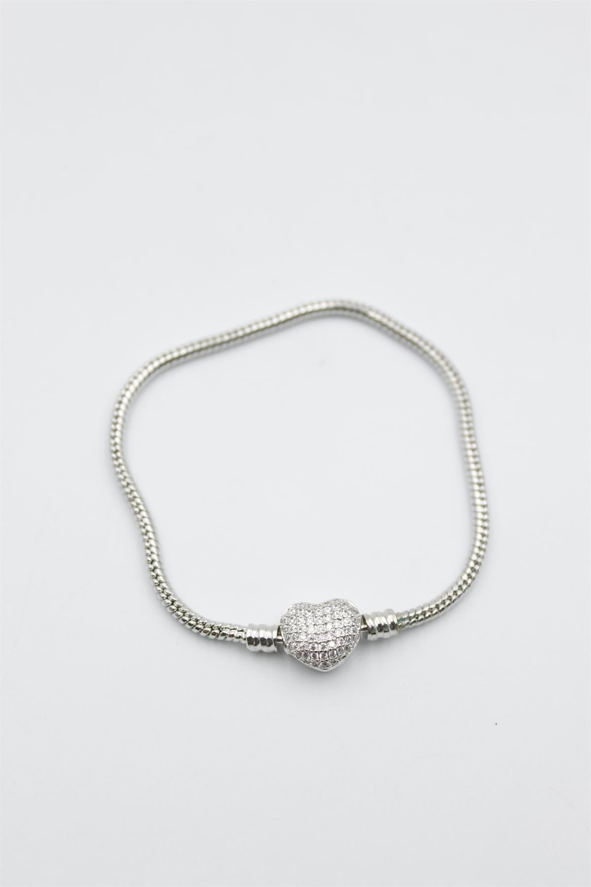 Kalp Charm Biileklik - Gümüş