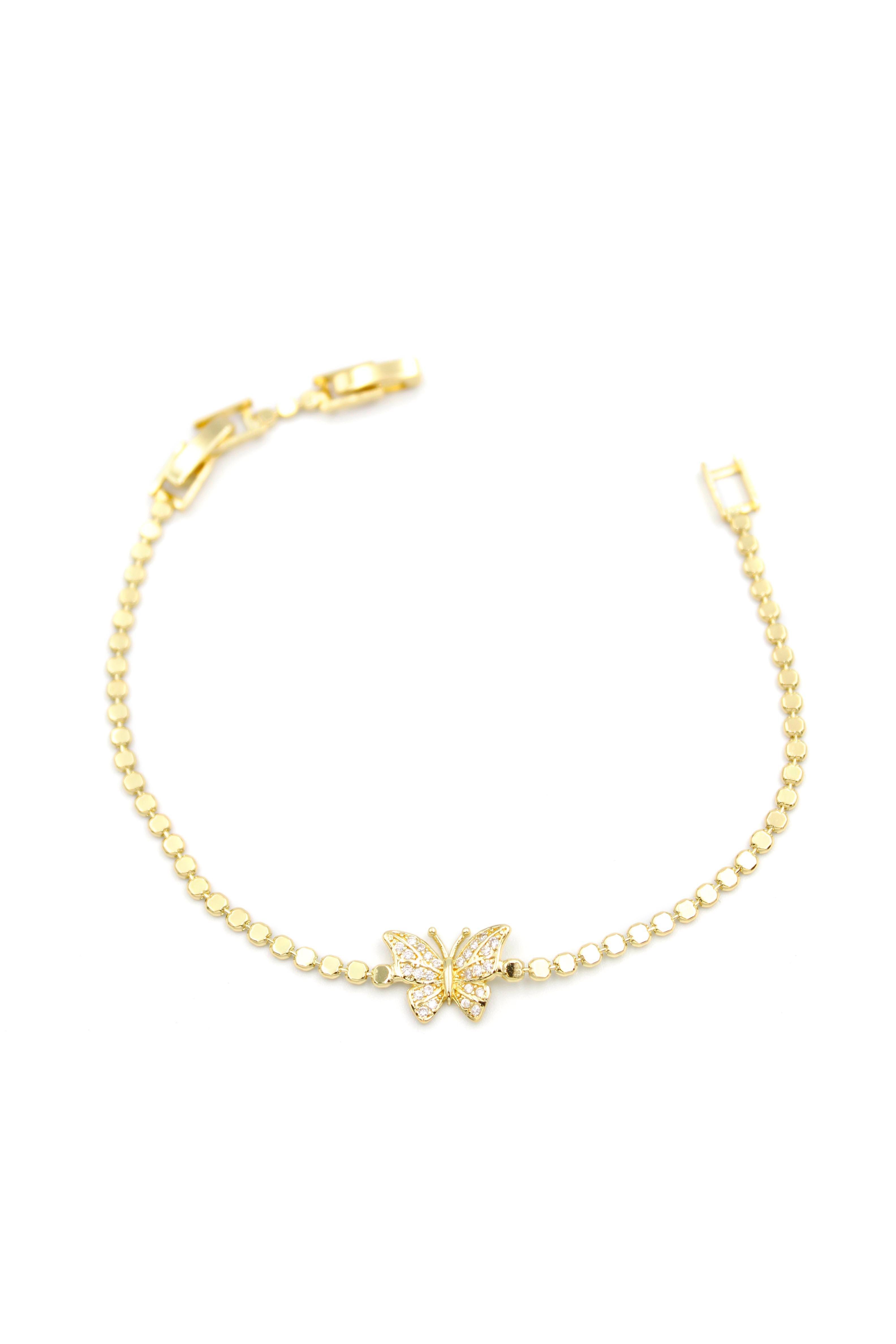 Kelebek  Bileklik - Altın