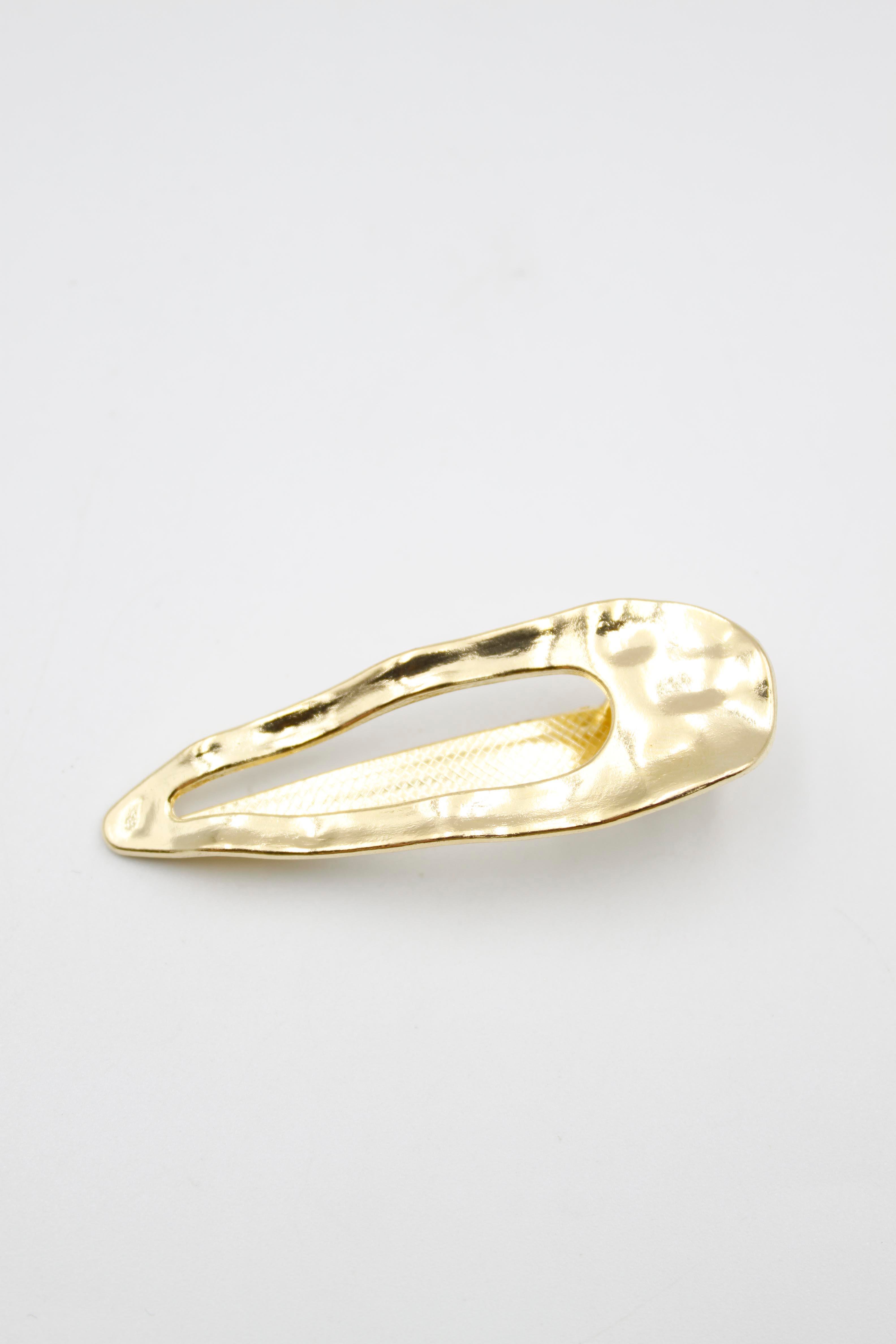 Kıvrımlı Pens Toka - Altın