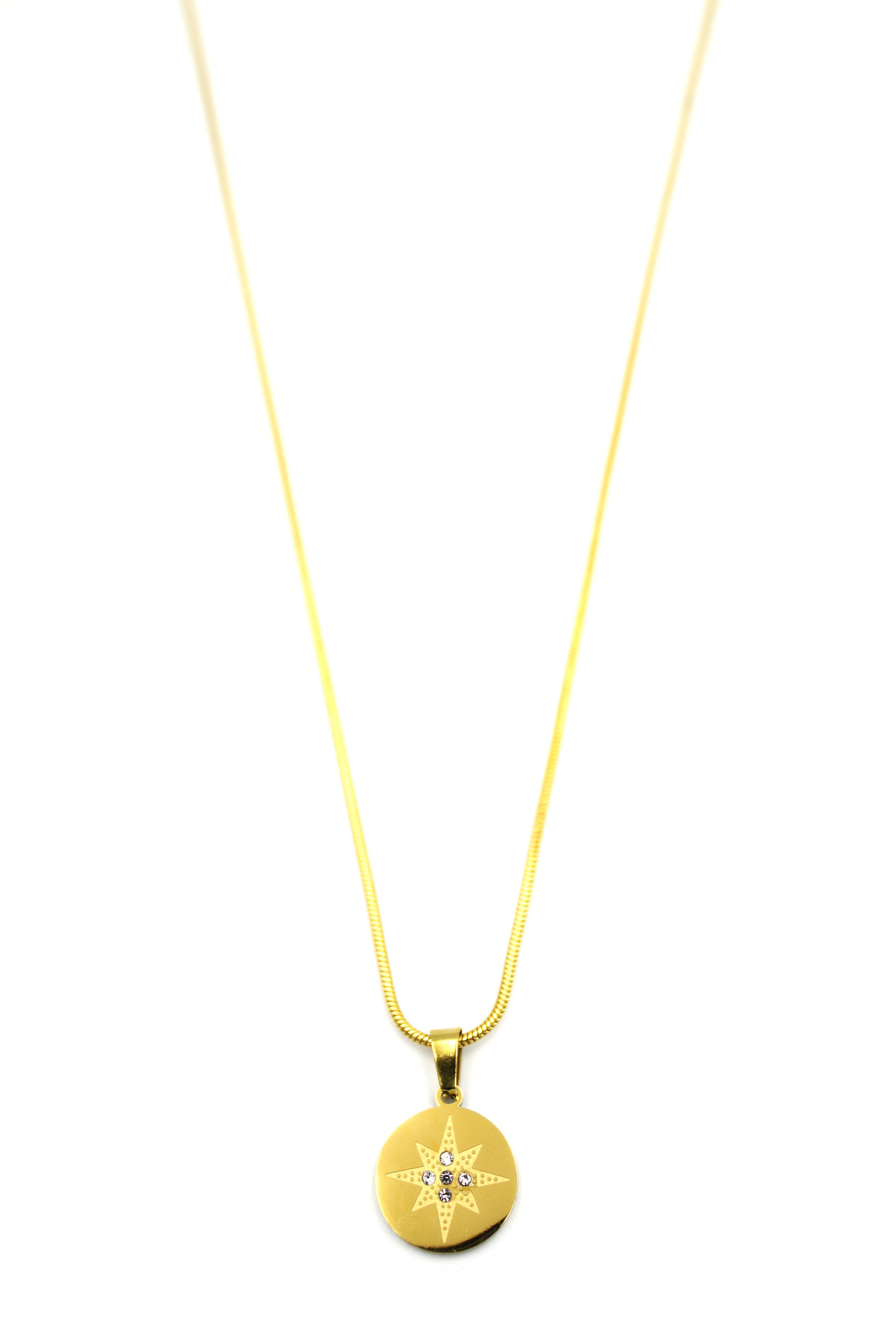 Kuzey Yıldızı Kolye - 60 cm - Altın