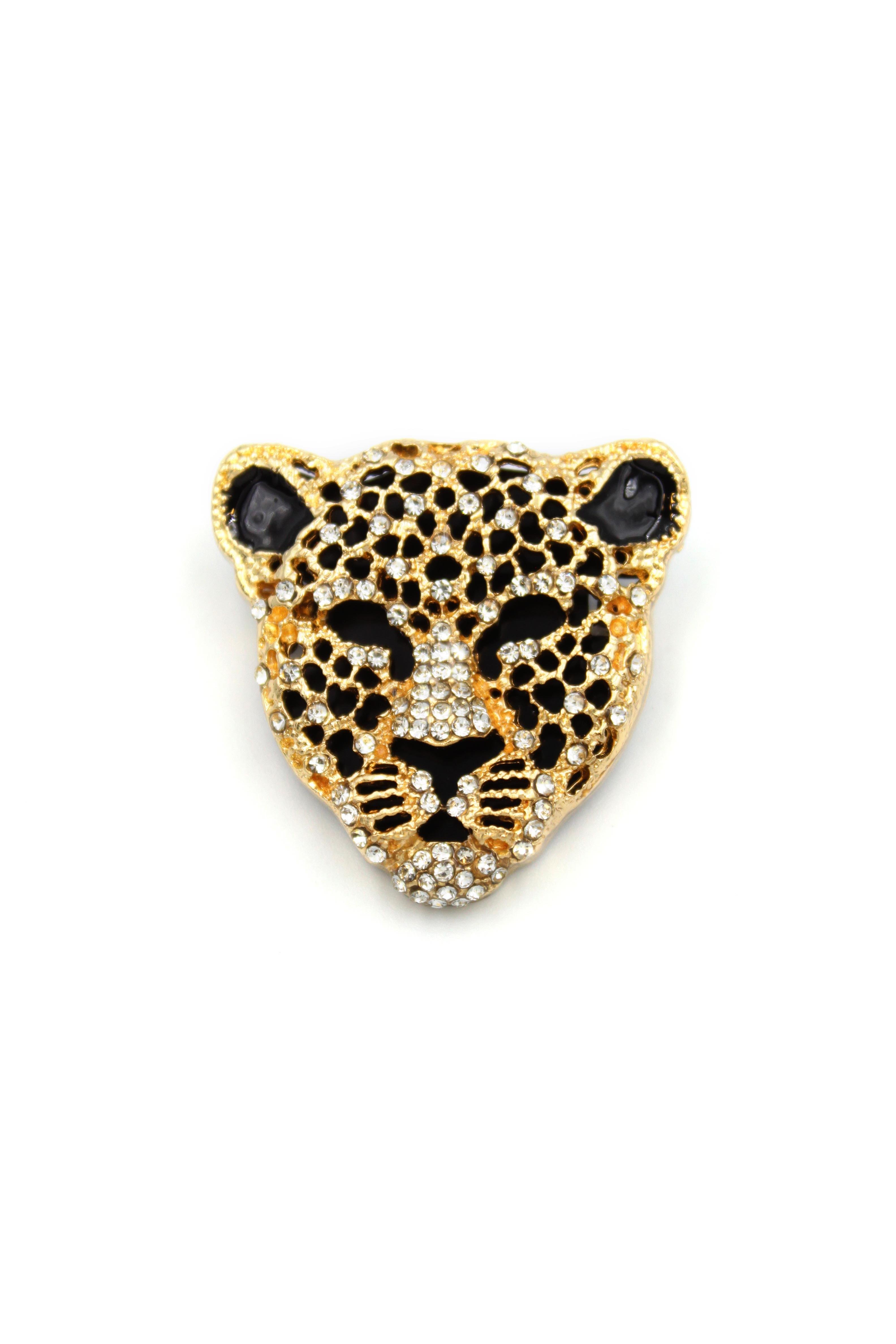 Leopar Broş - Altın