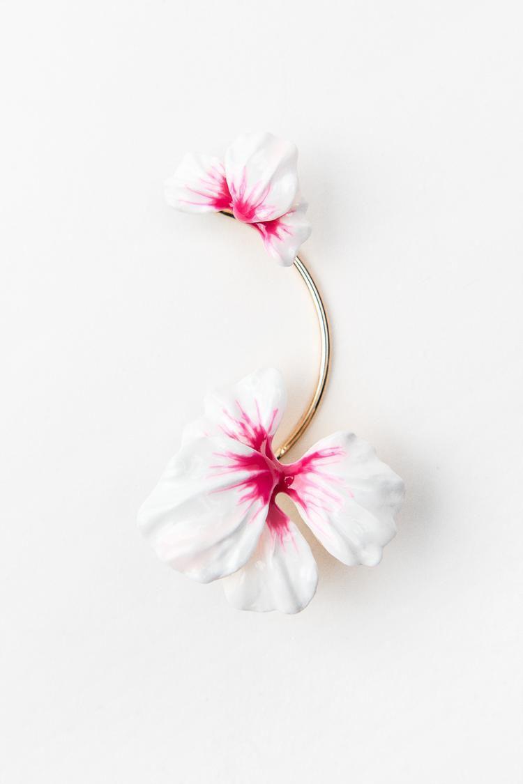 Lotus Çiçek Küpe - Pembe