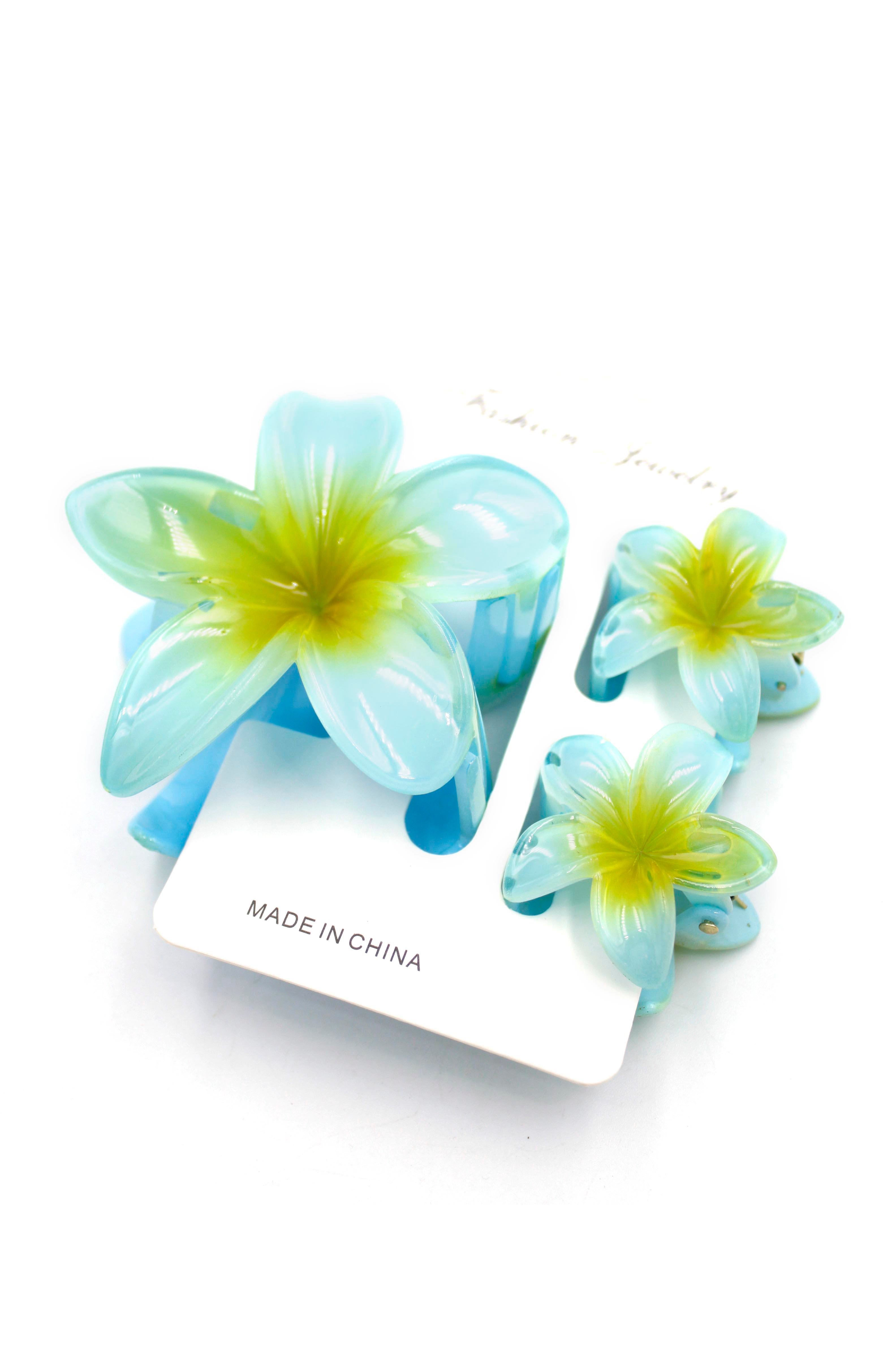 Lotus Set Tırmık Toka - Mavi