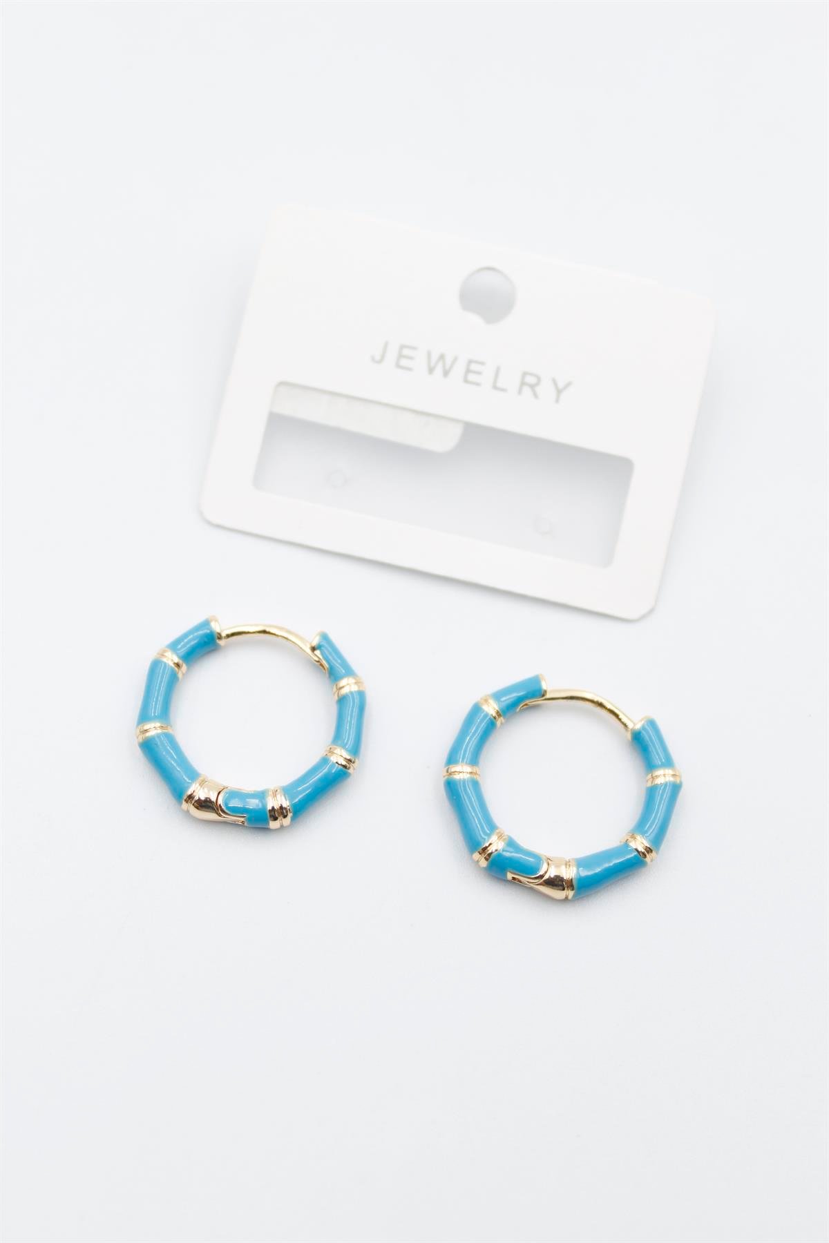 Mineli Halka Küpe - Turkuaz