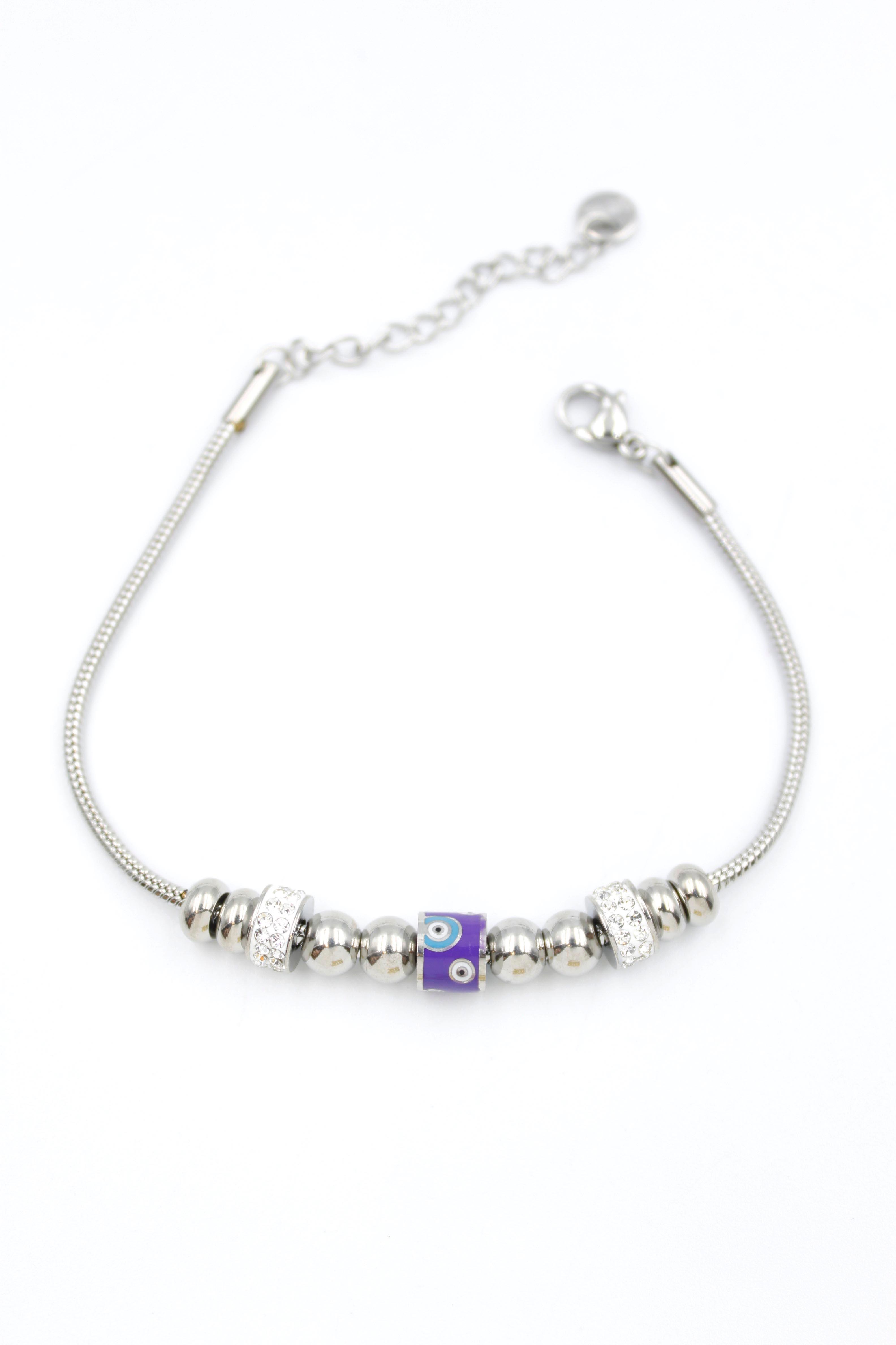 Nazar Charm Bileklik - Gümüş