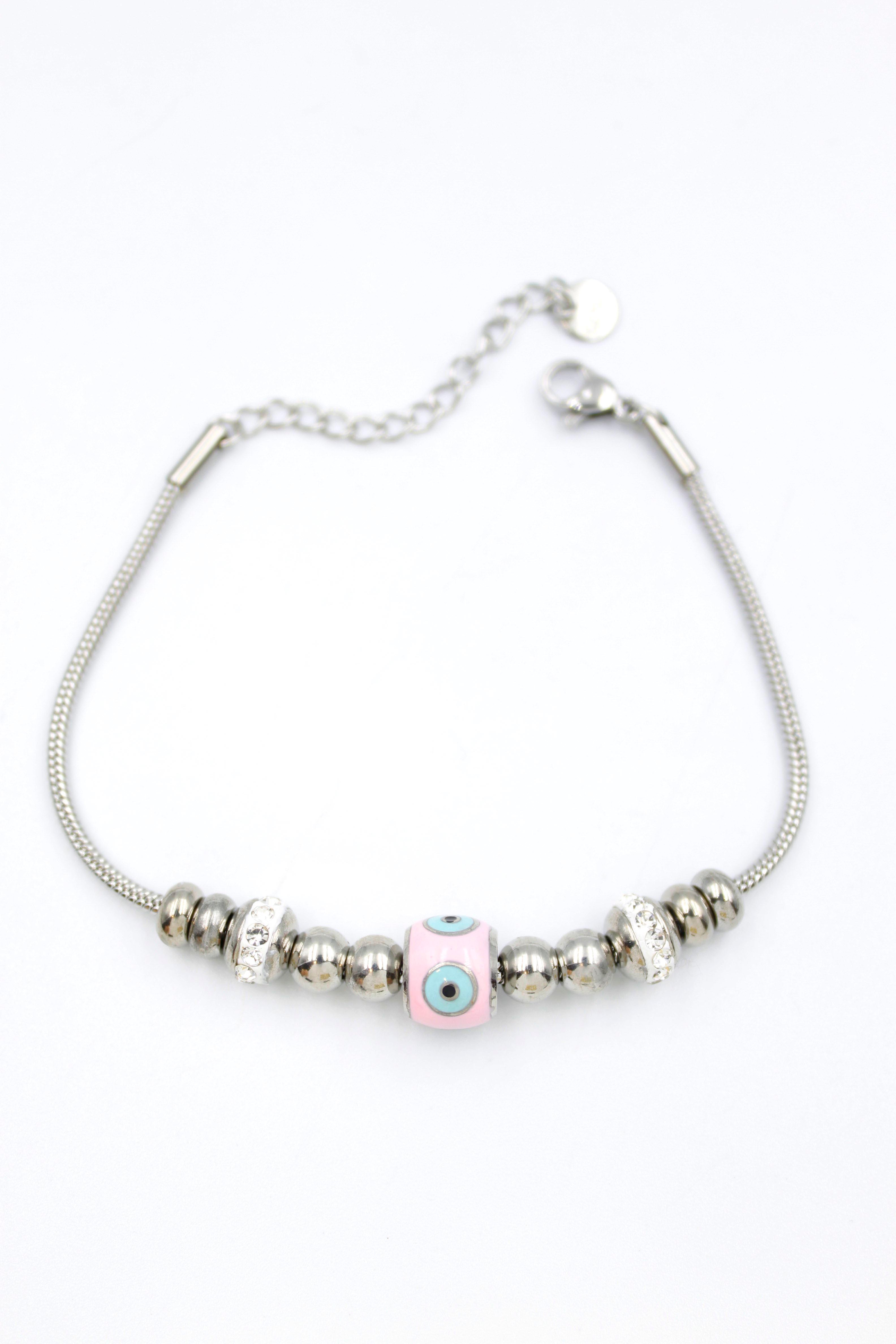 Nazar Charm Bileklik - Gümüş