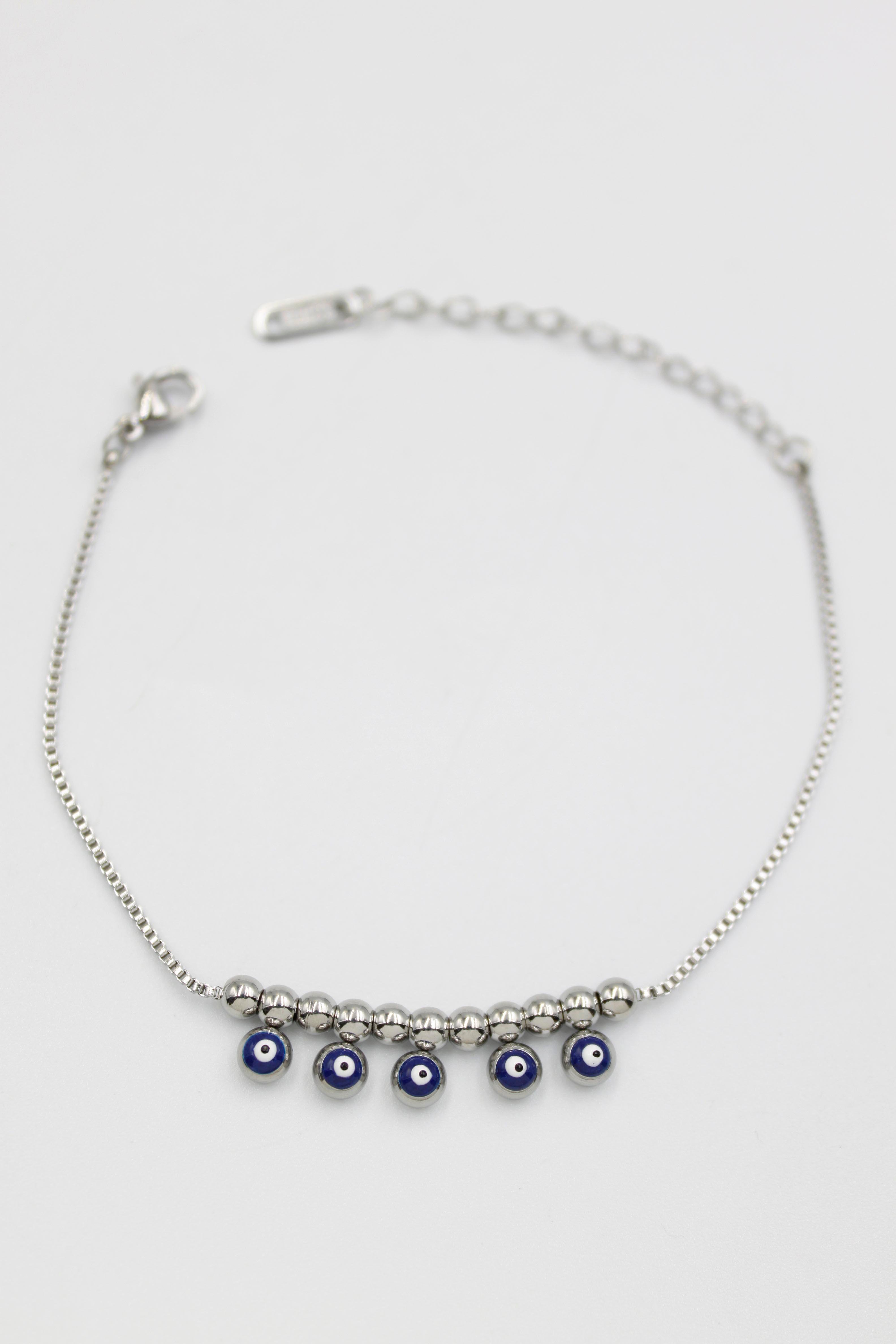 Nazar Charm Bileklik - Gümüş