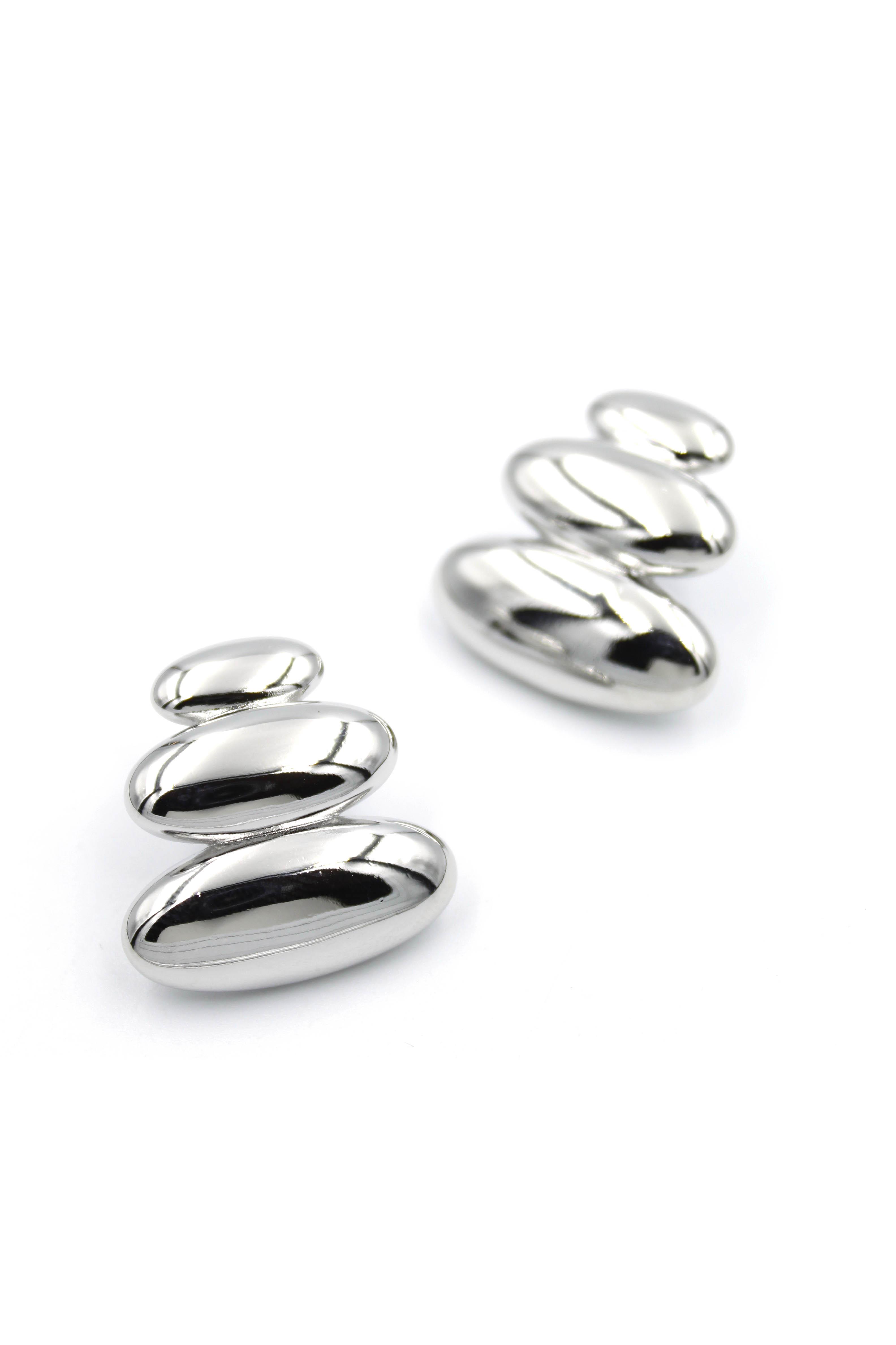 Oval Küpe - Gümüş