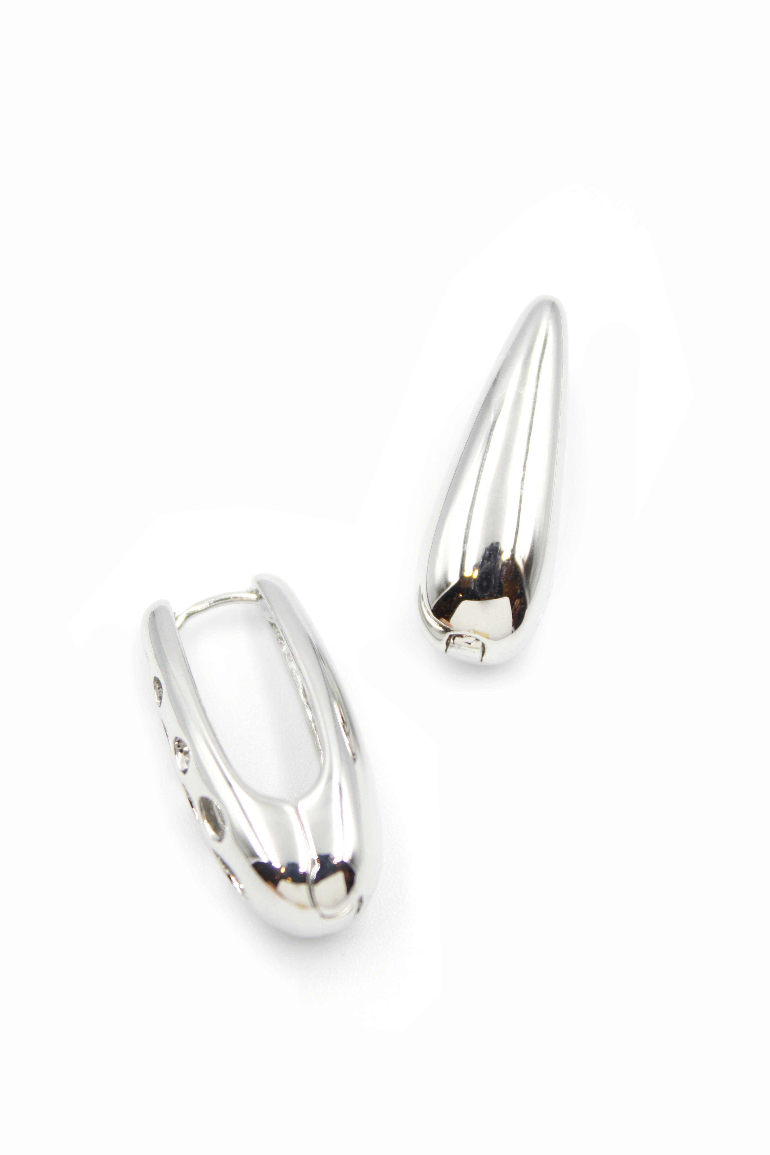 Oval Küpe - Gümüş