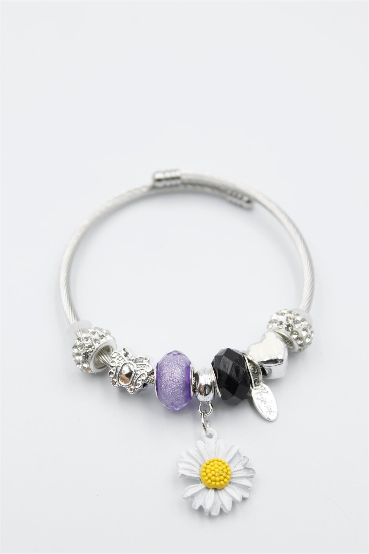 Papatya Charm  Bilezik - Beyaz