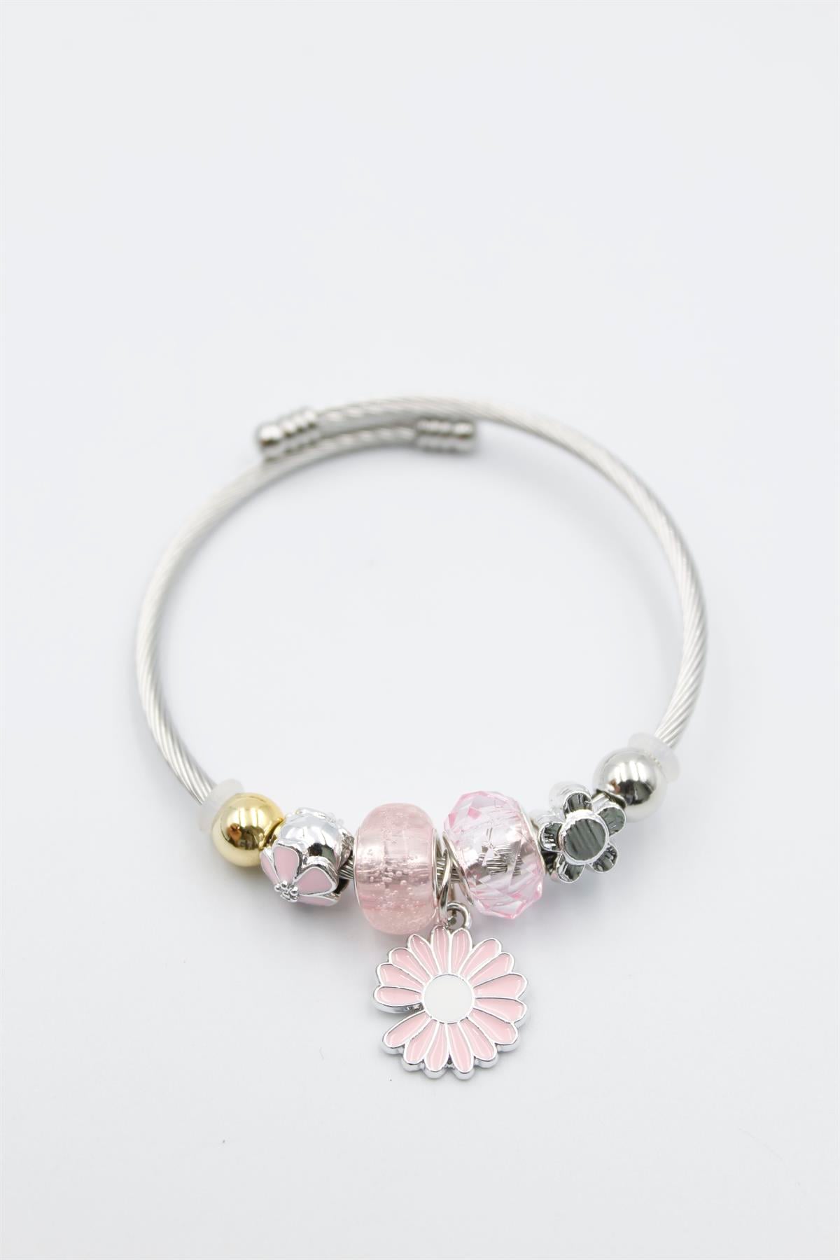 Papatya Charm  Bilezik - Pembe