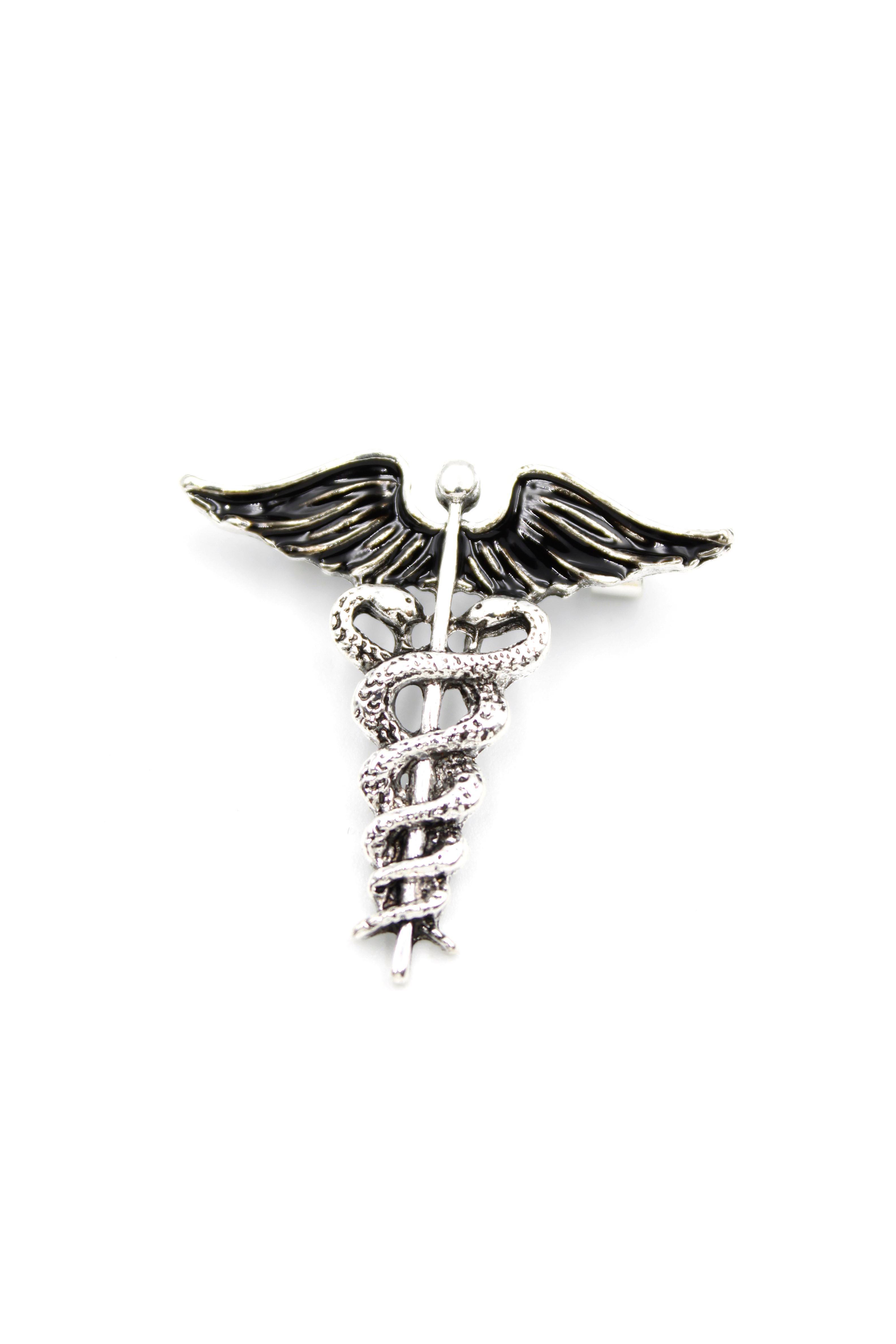 Tıp Sembol Broş - Gümüş