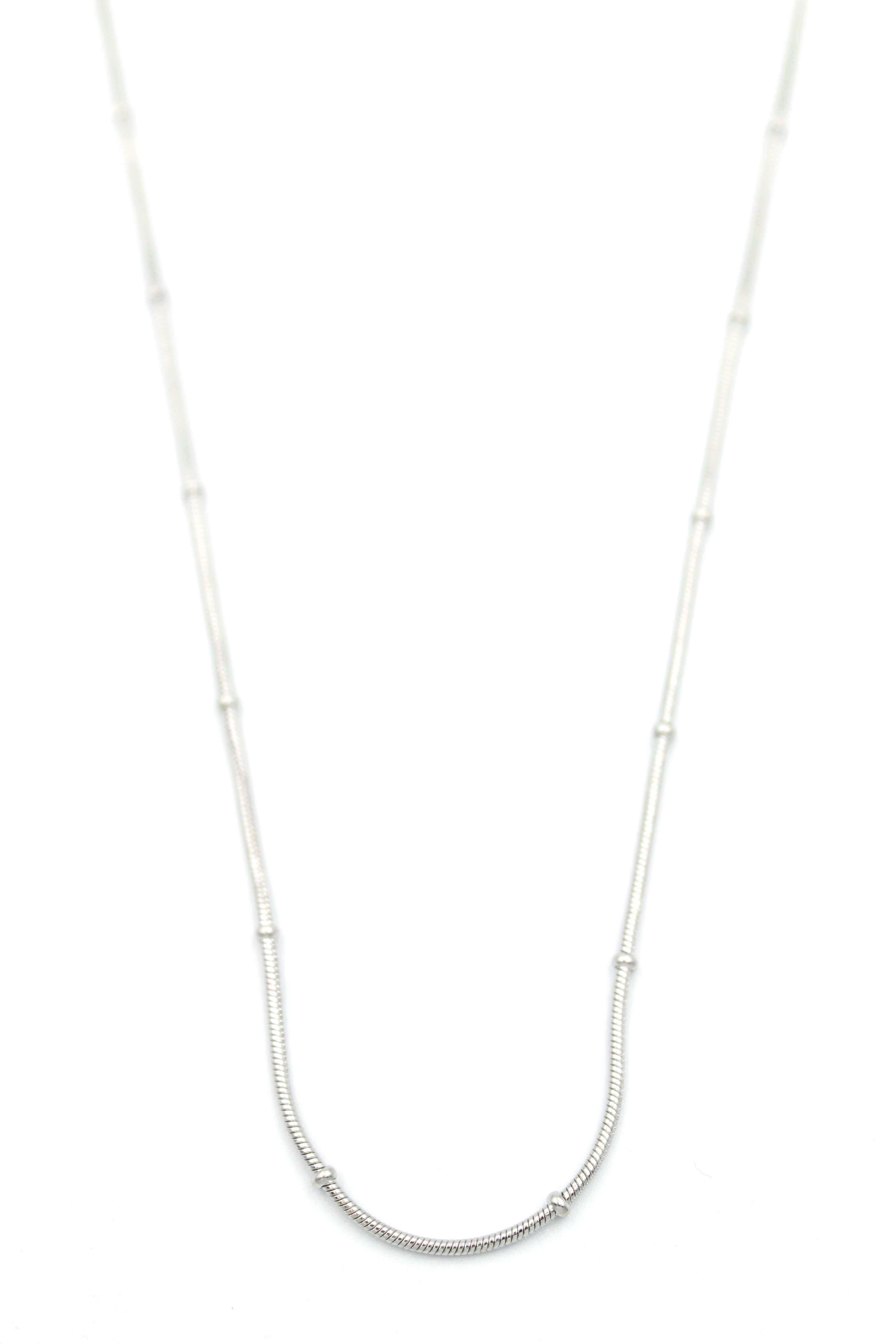 Toplu Yılan Zincir - 45cm - Gümüş