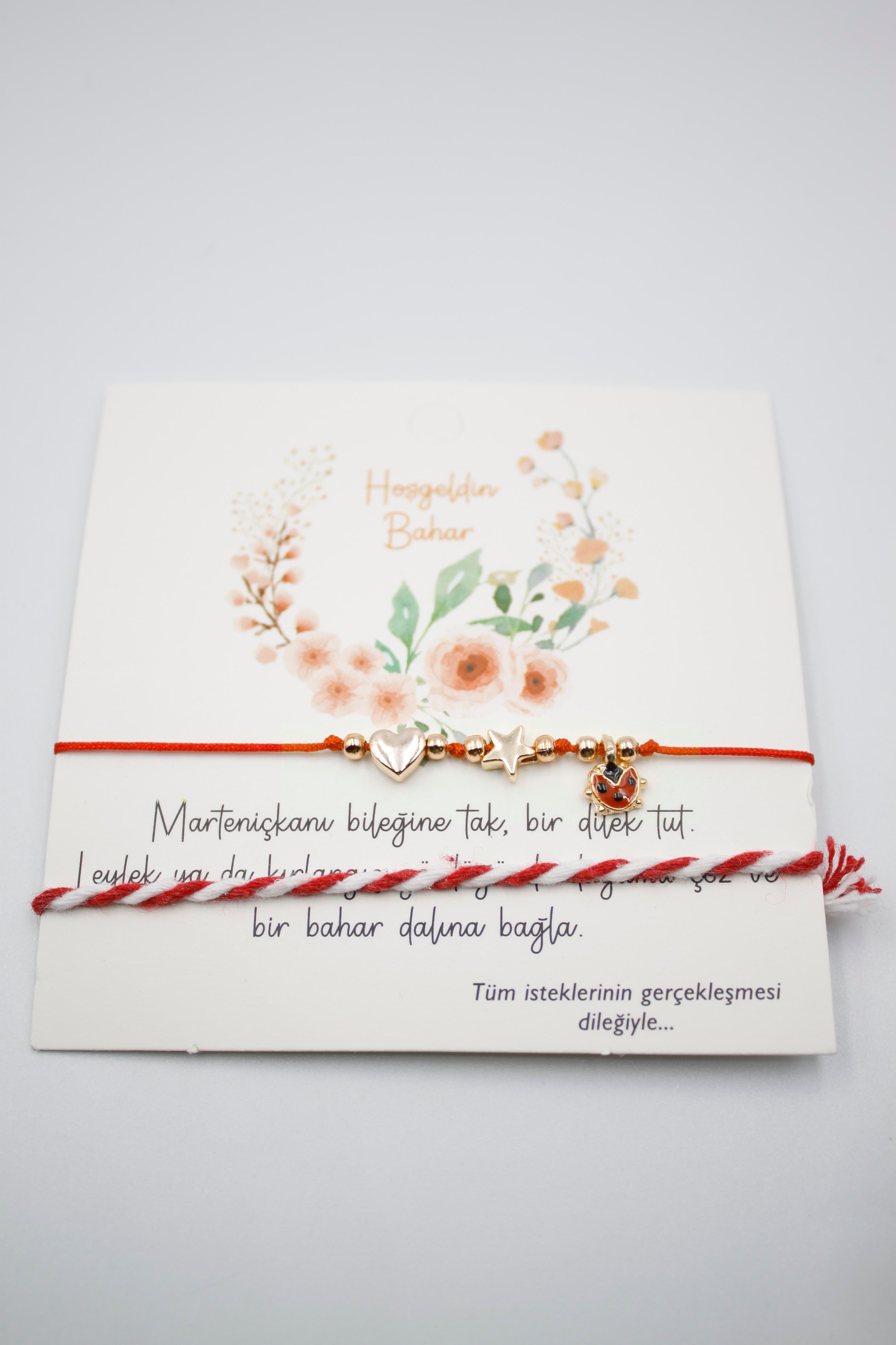 Uğur Böceği Marteniçka Bileklik - Altın