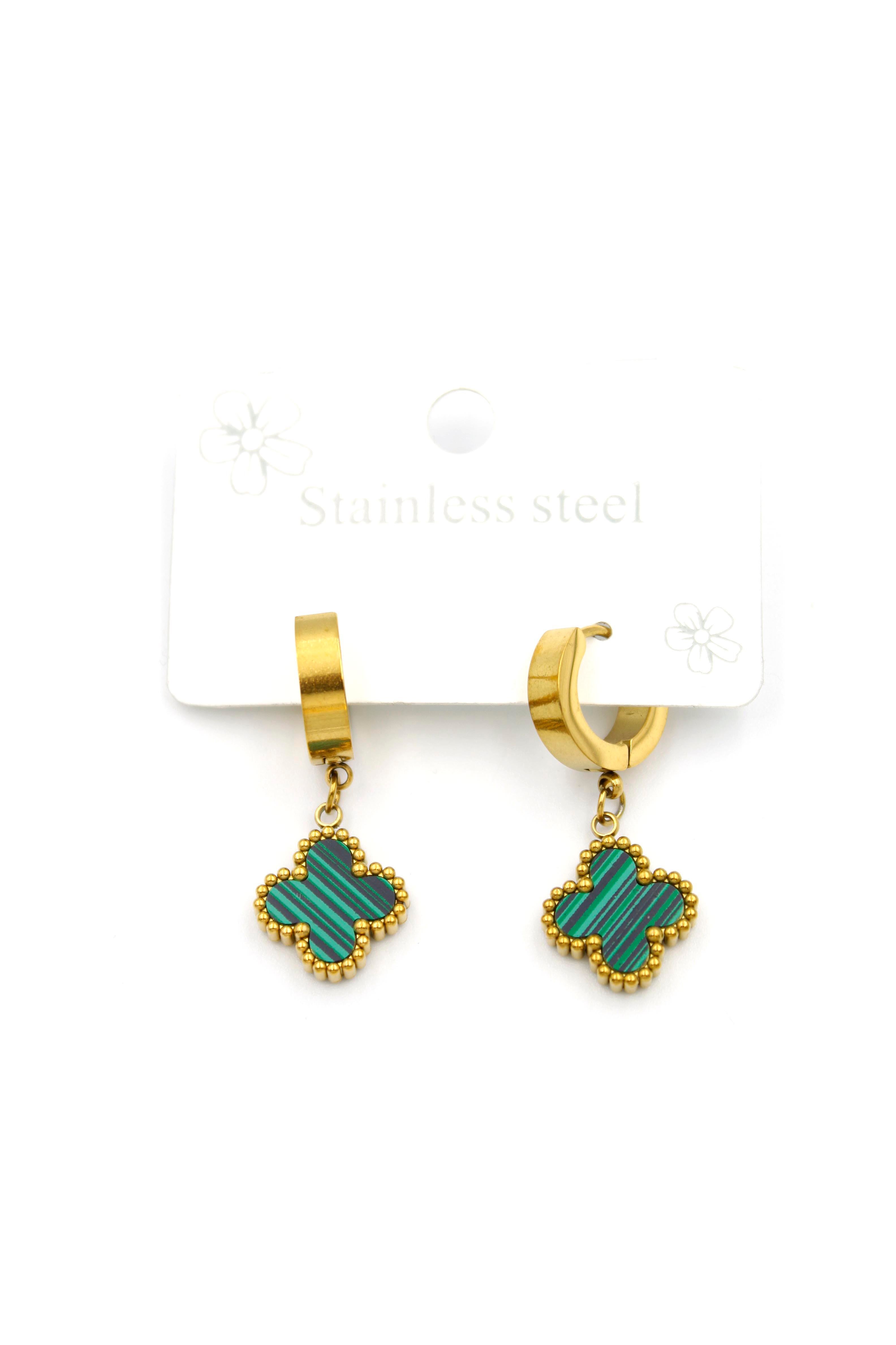 VC Yonca Halka Küpe - Haki Yeşil