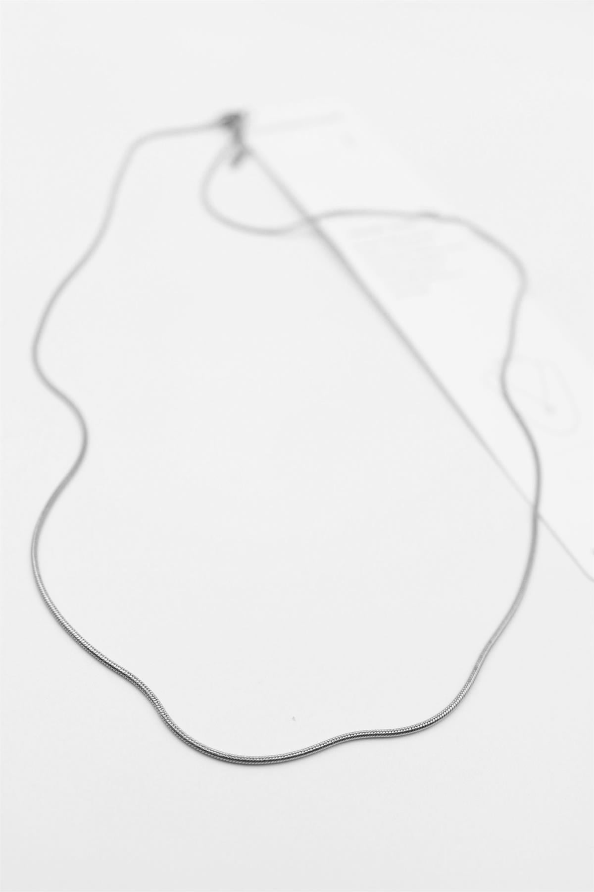 Yılan Zincir Kolye (60 cm) - Gümüş