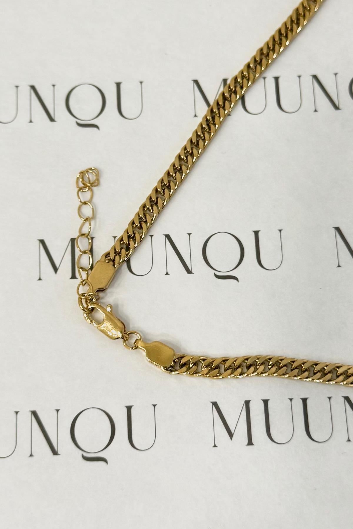 Gold 4mm Gurmet Zincir Kolye