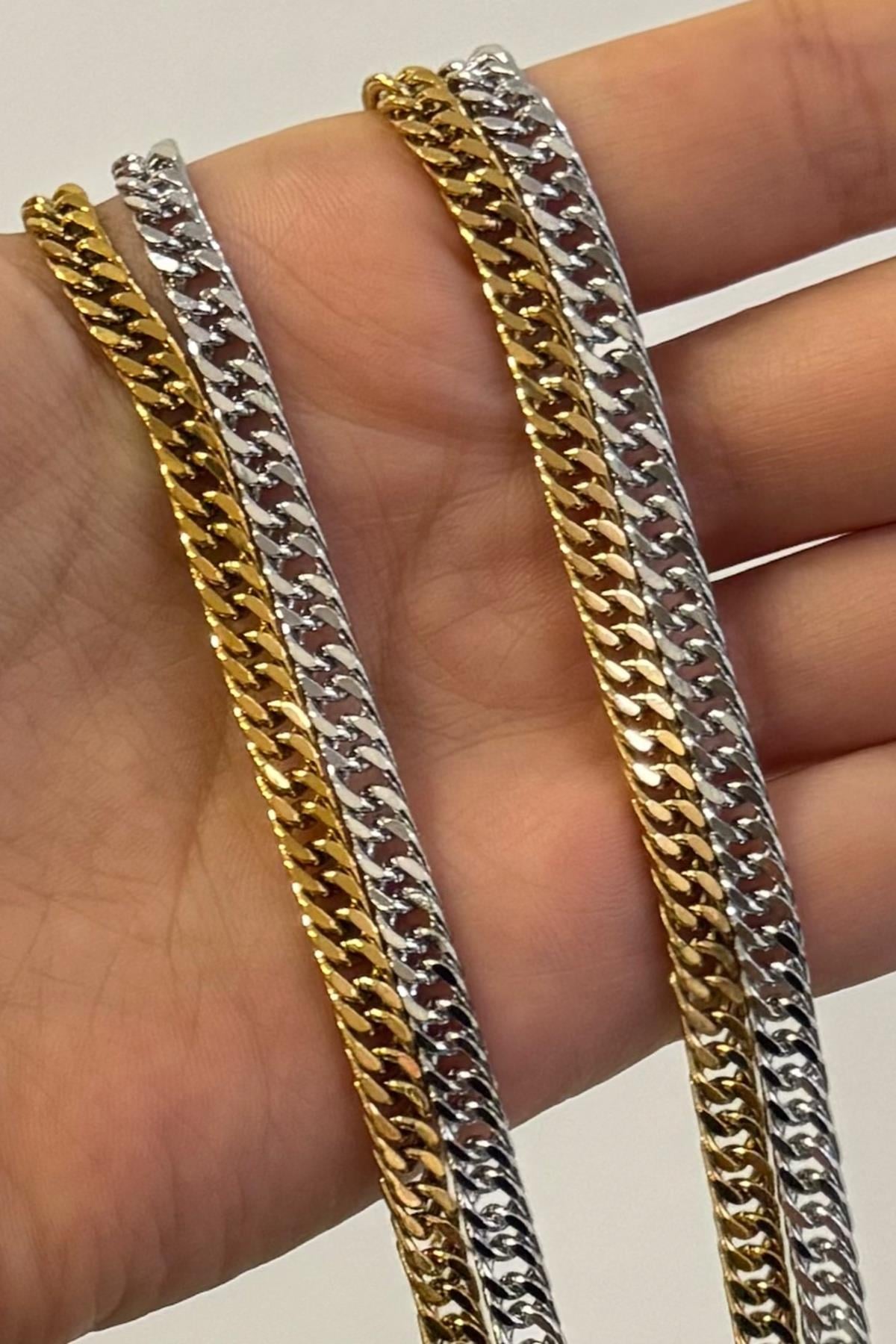 Gold 4mm Gurmet Zincir Kolye