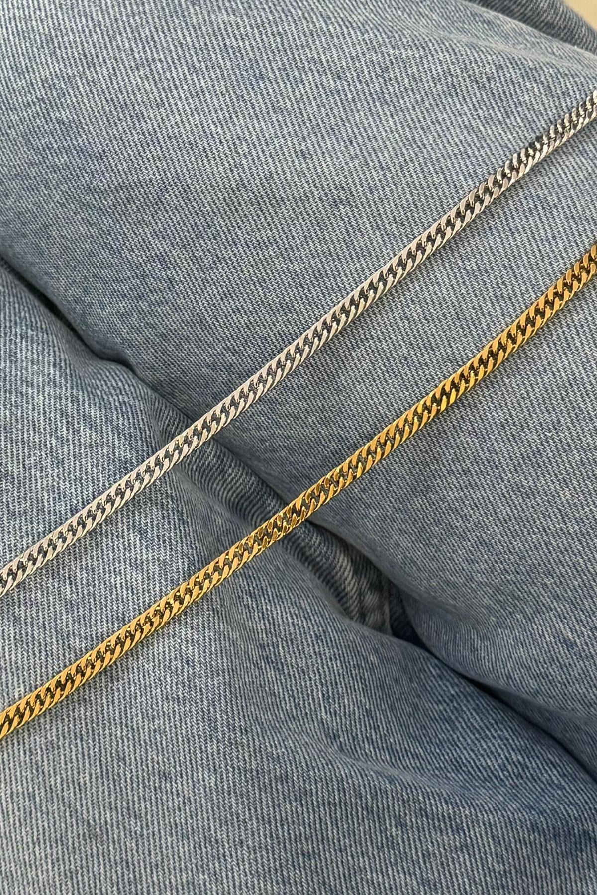 Gold 4mm Gurmet Zincir Kolye