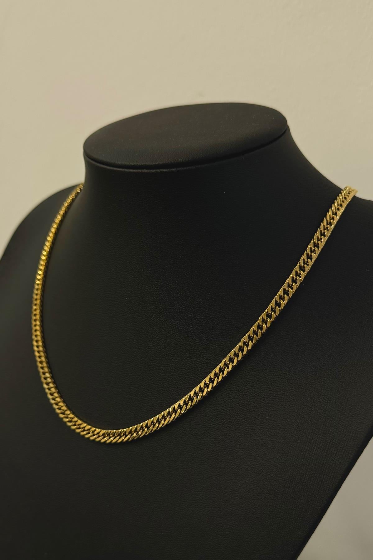 Gold 4mm Gurmet Zincir Kolye