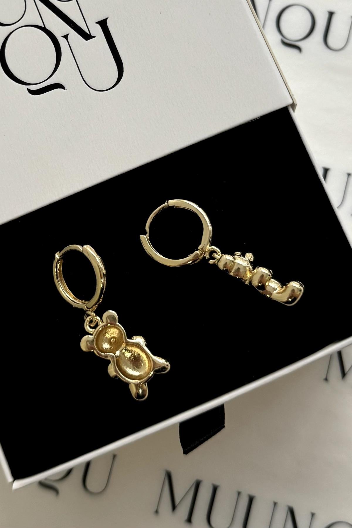 Gold Ayıcık Küpe