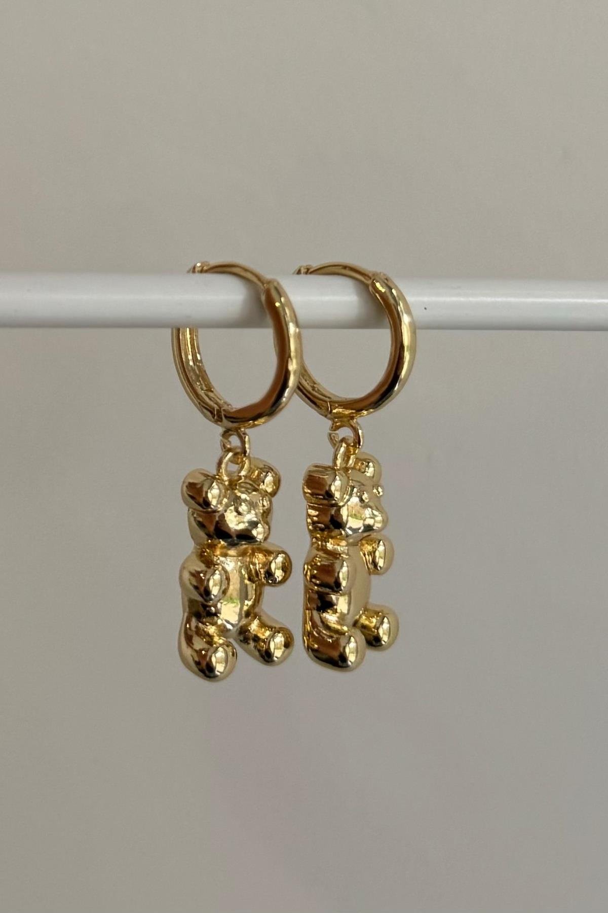 Gold Ayıcık Küpe