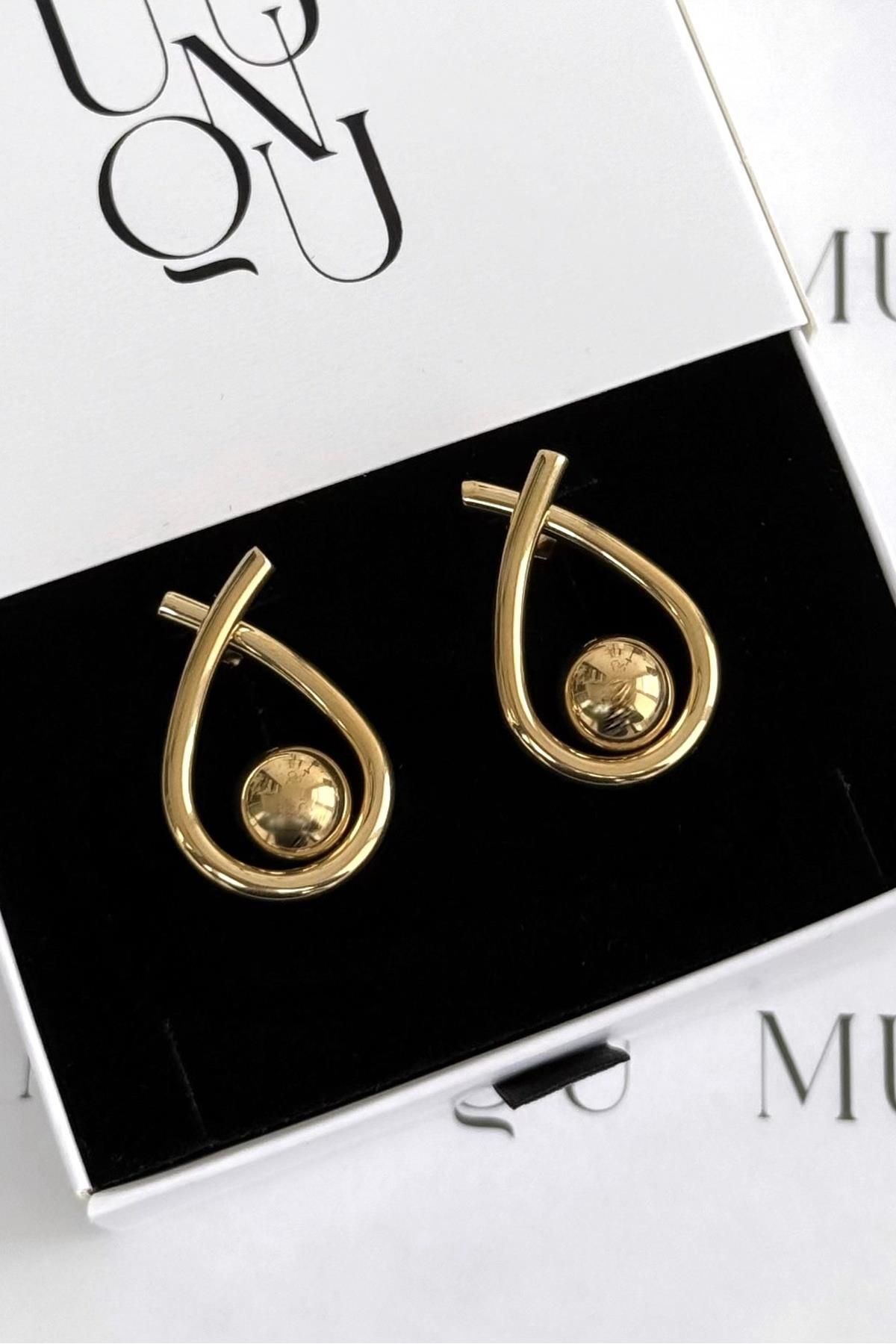 Gold Çelik İçi Toplu Küpe