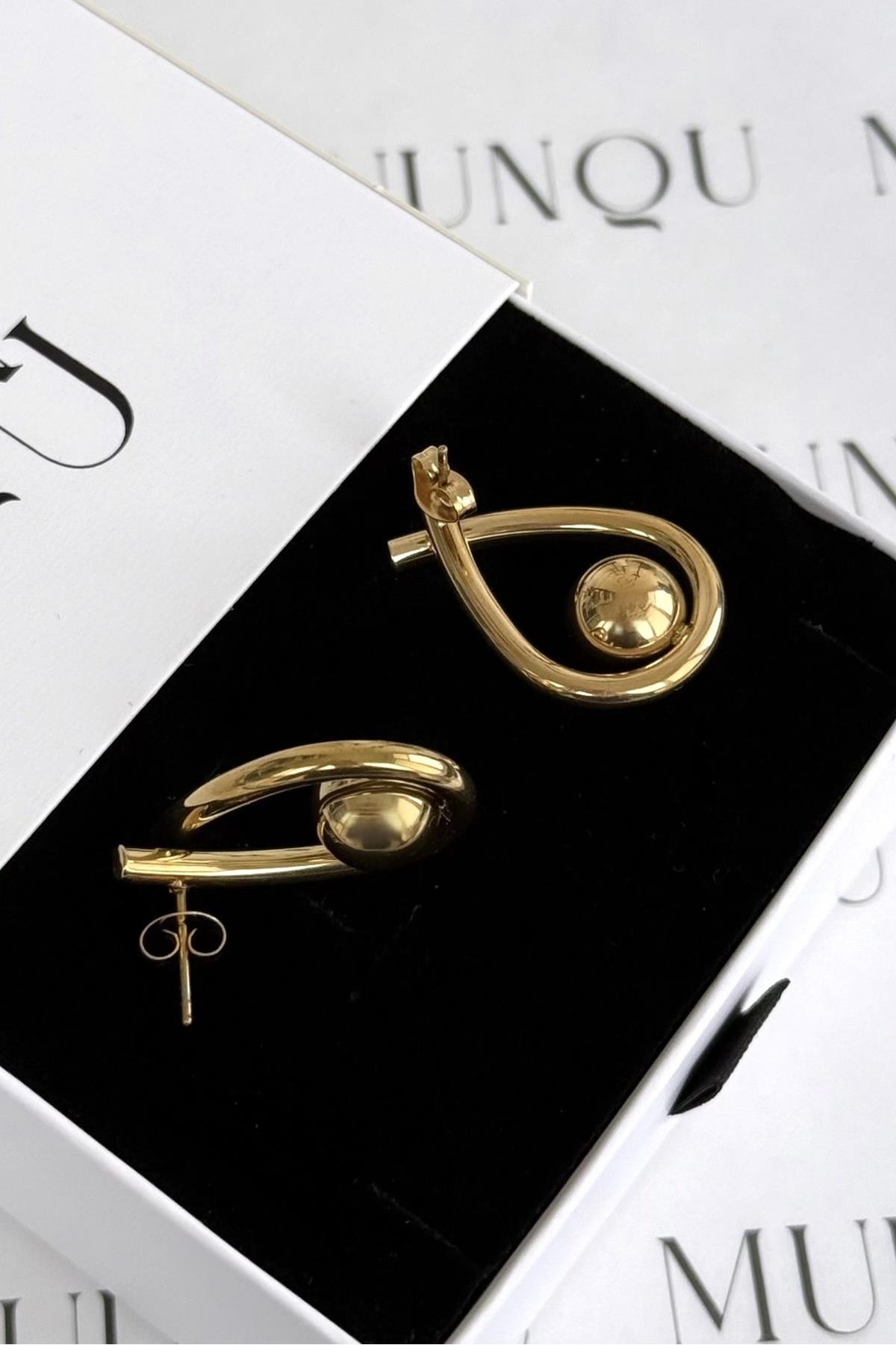 Gold Çelik İçi Toplu Küpe
