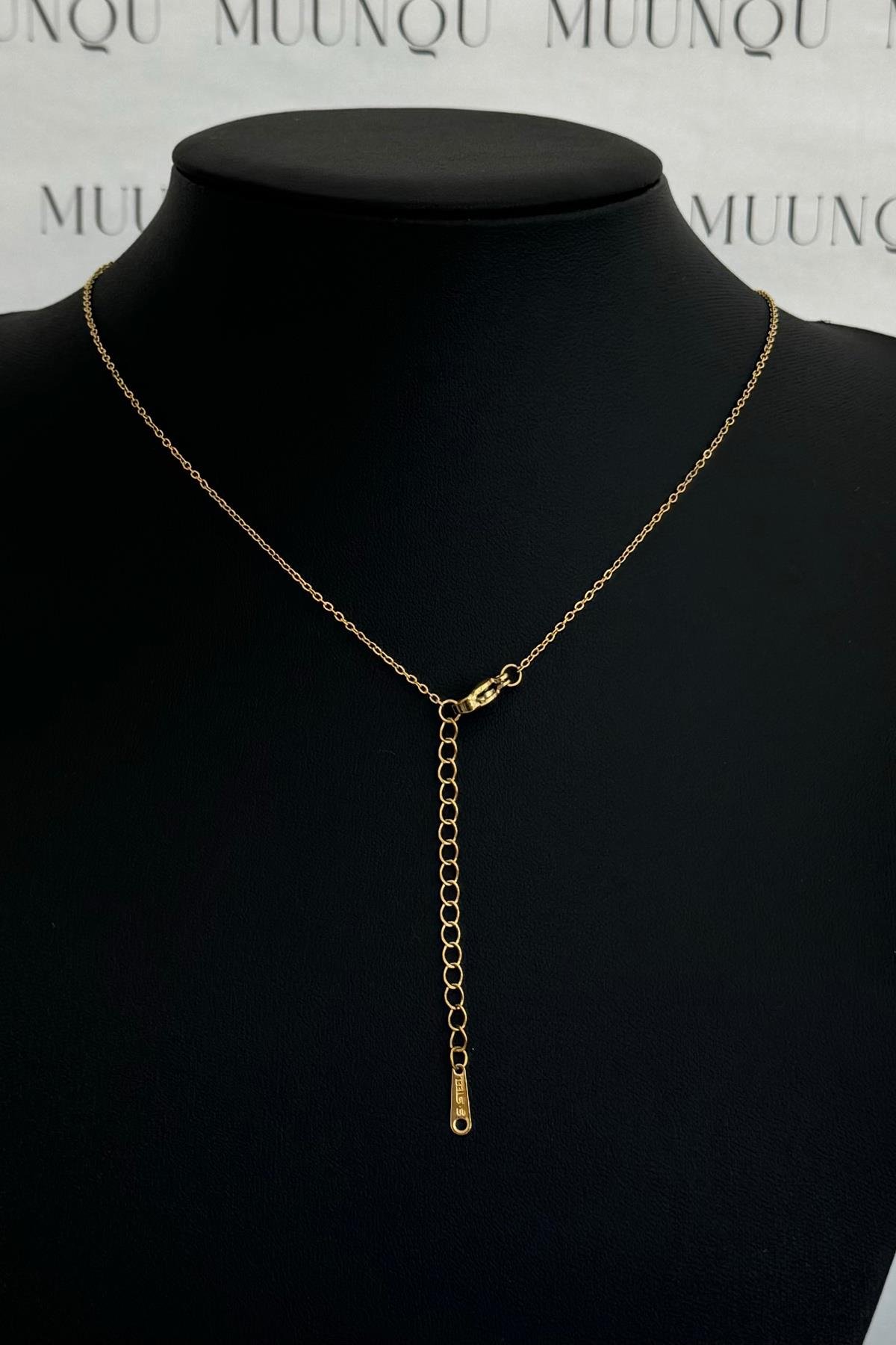 Gold Çelik Taşlı Kuzey Yıldızı Kolye