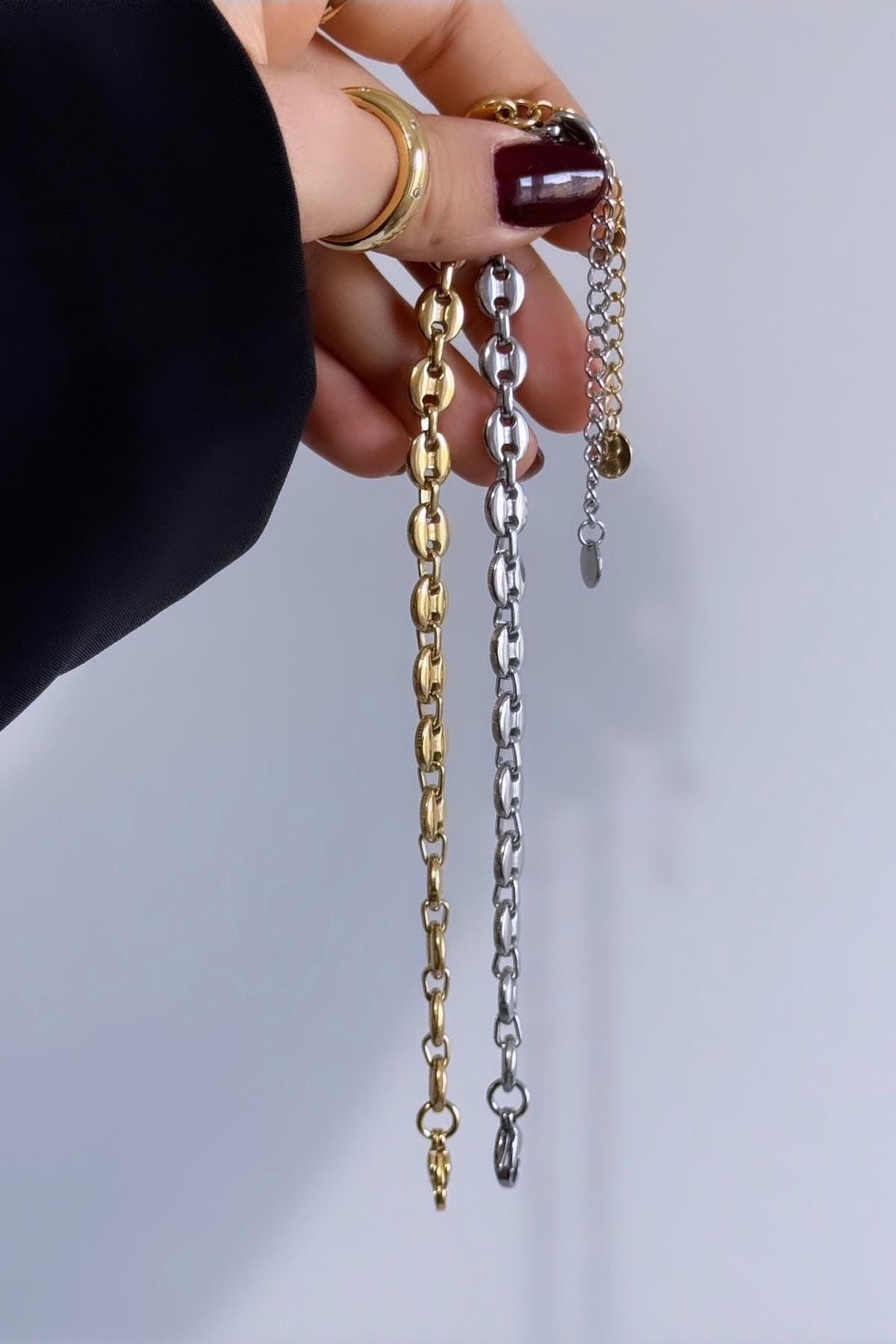 Gold Düğme Bileklik