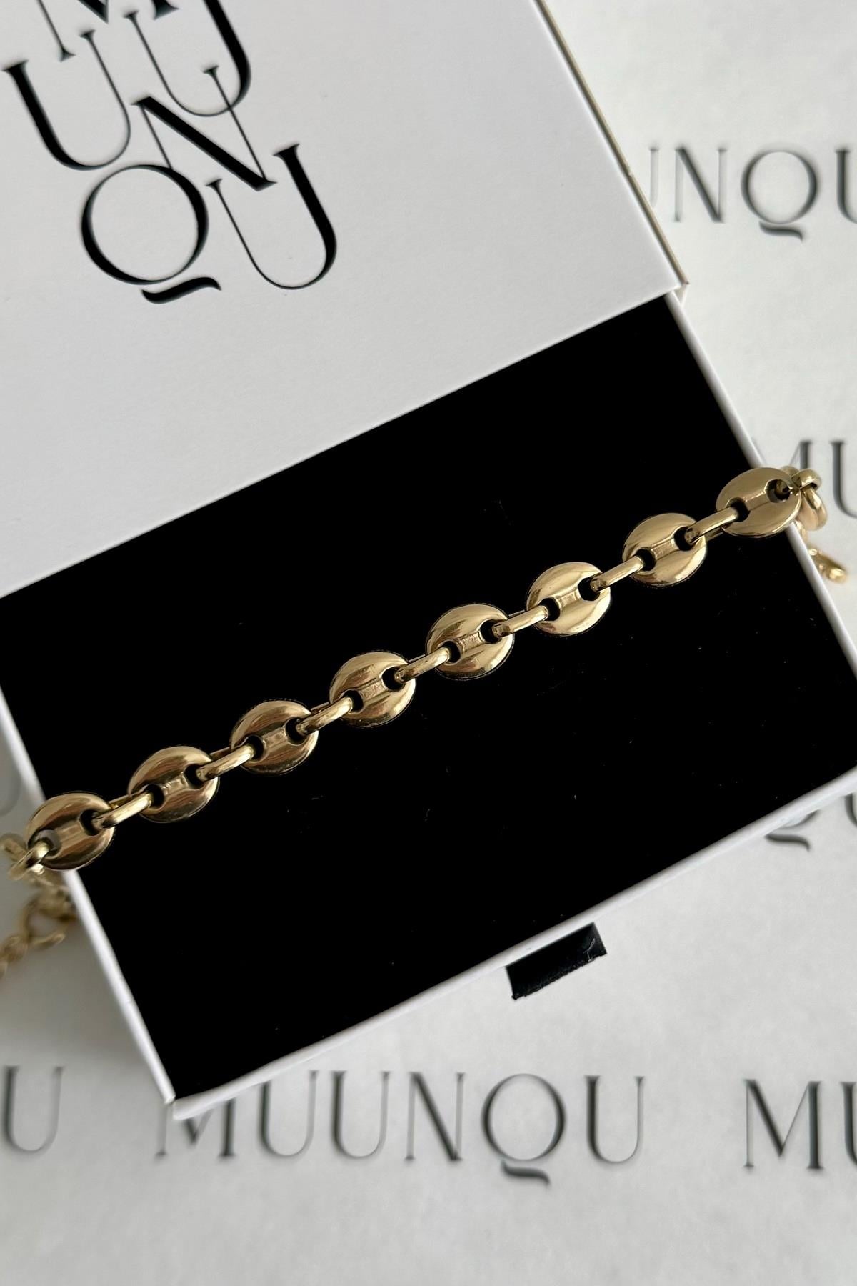 Gold Düğme Bileklik